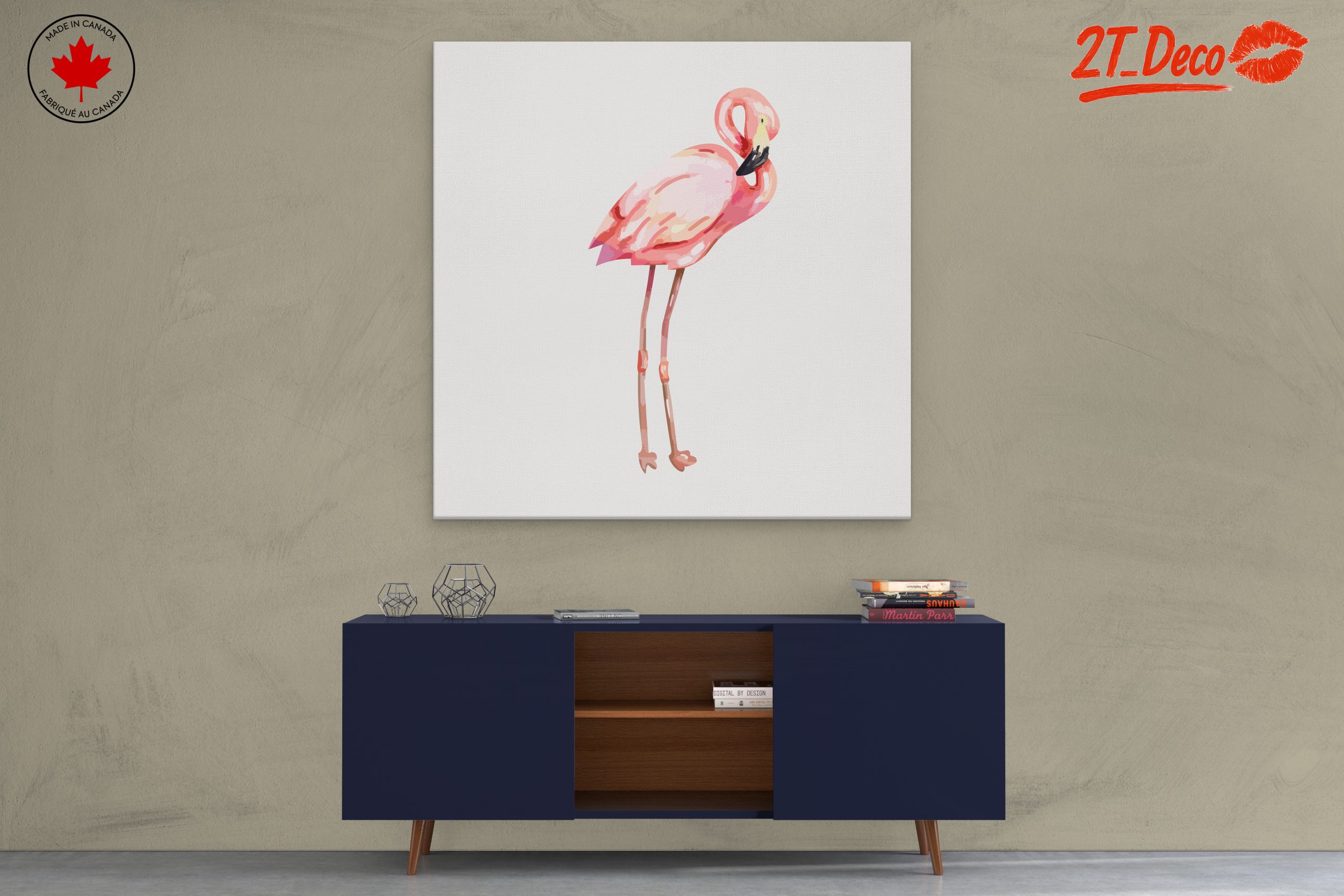 Elegant Pink Flamingo Illustration - Image 3
