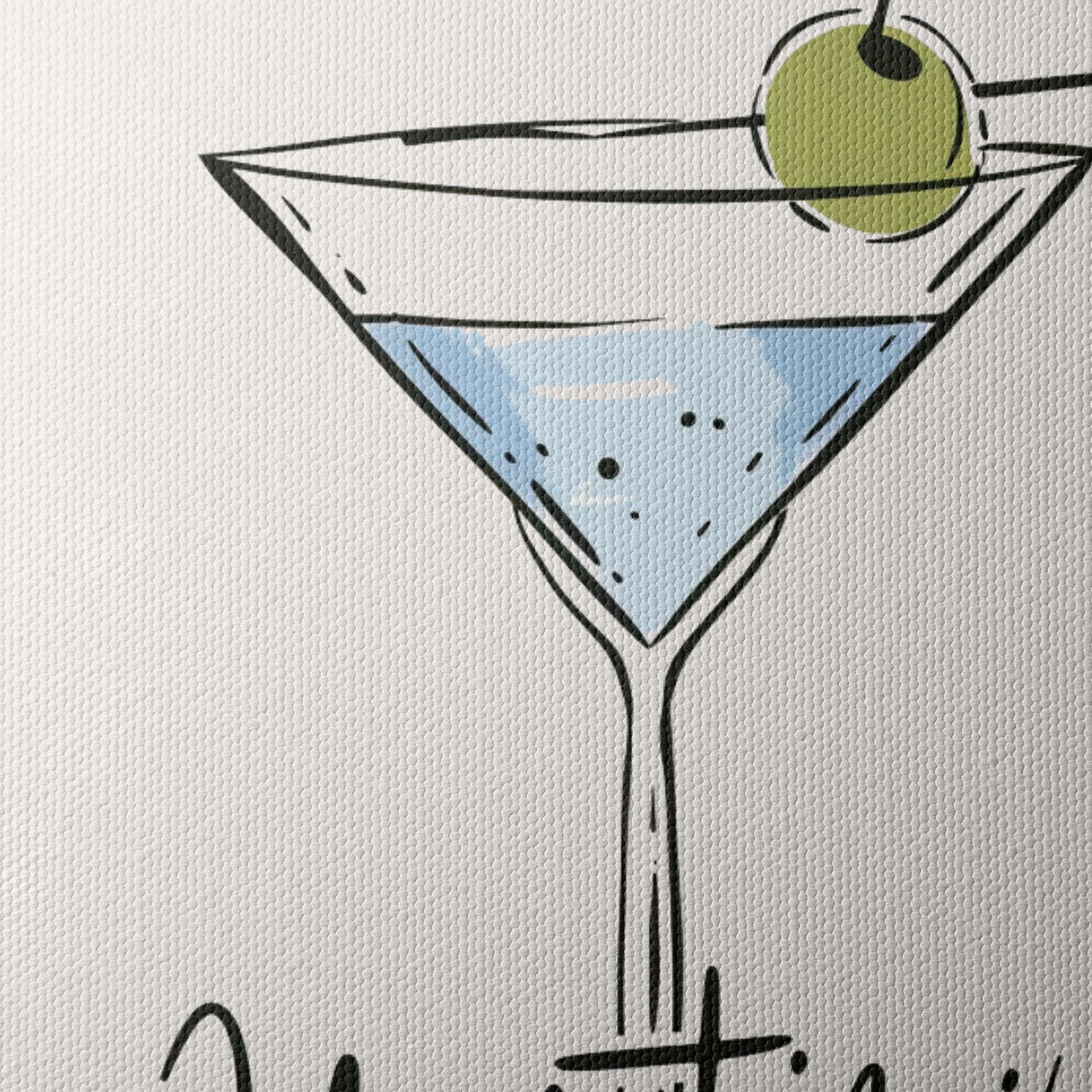 Stylized Cocktail Art with Martini - Image 4