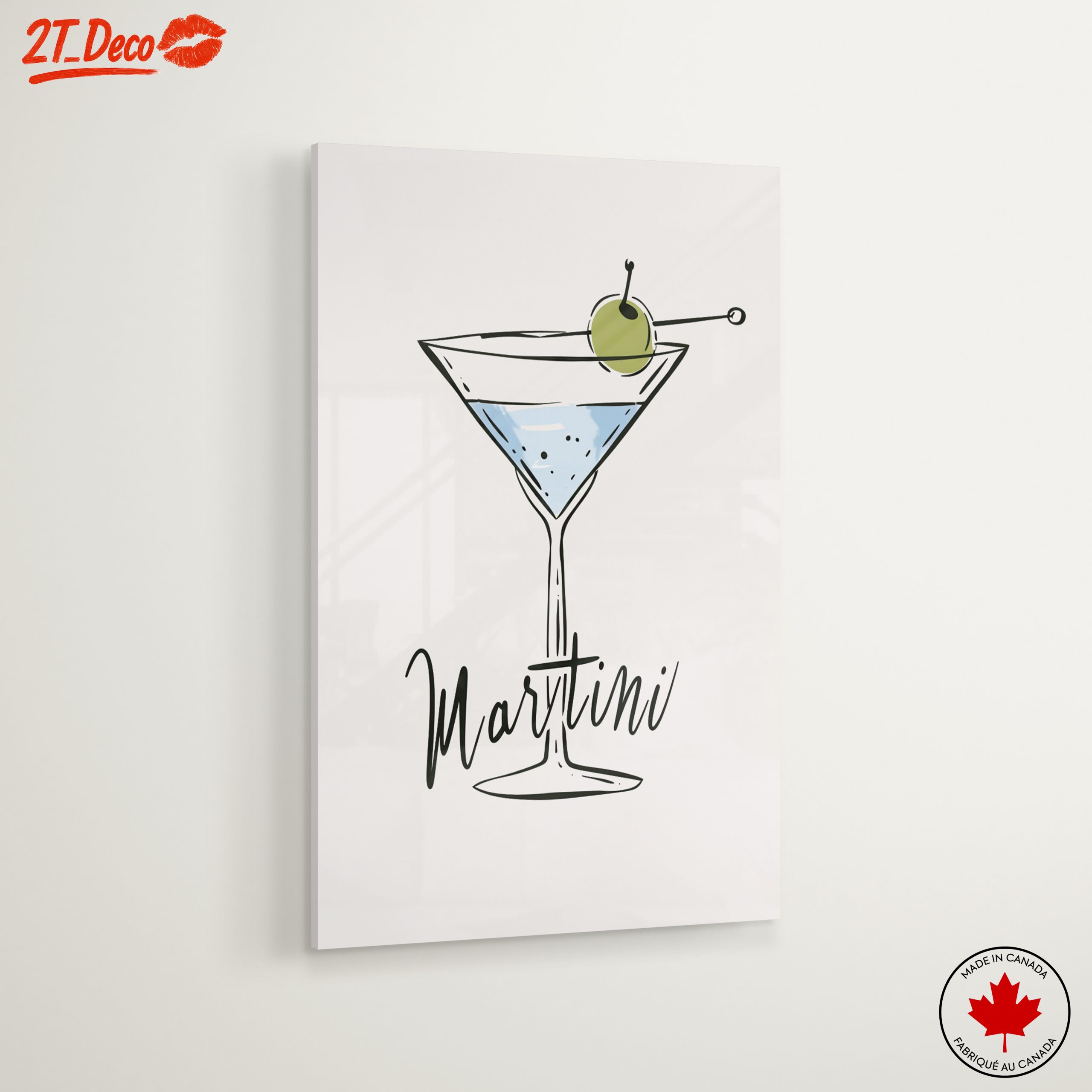 Stylized Cocktail Art with Martini - Image 6