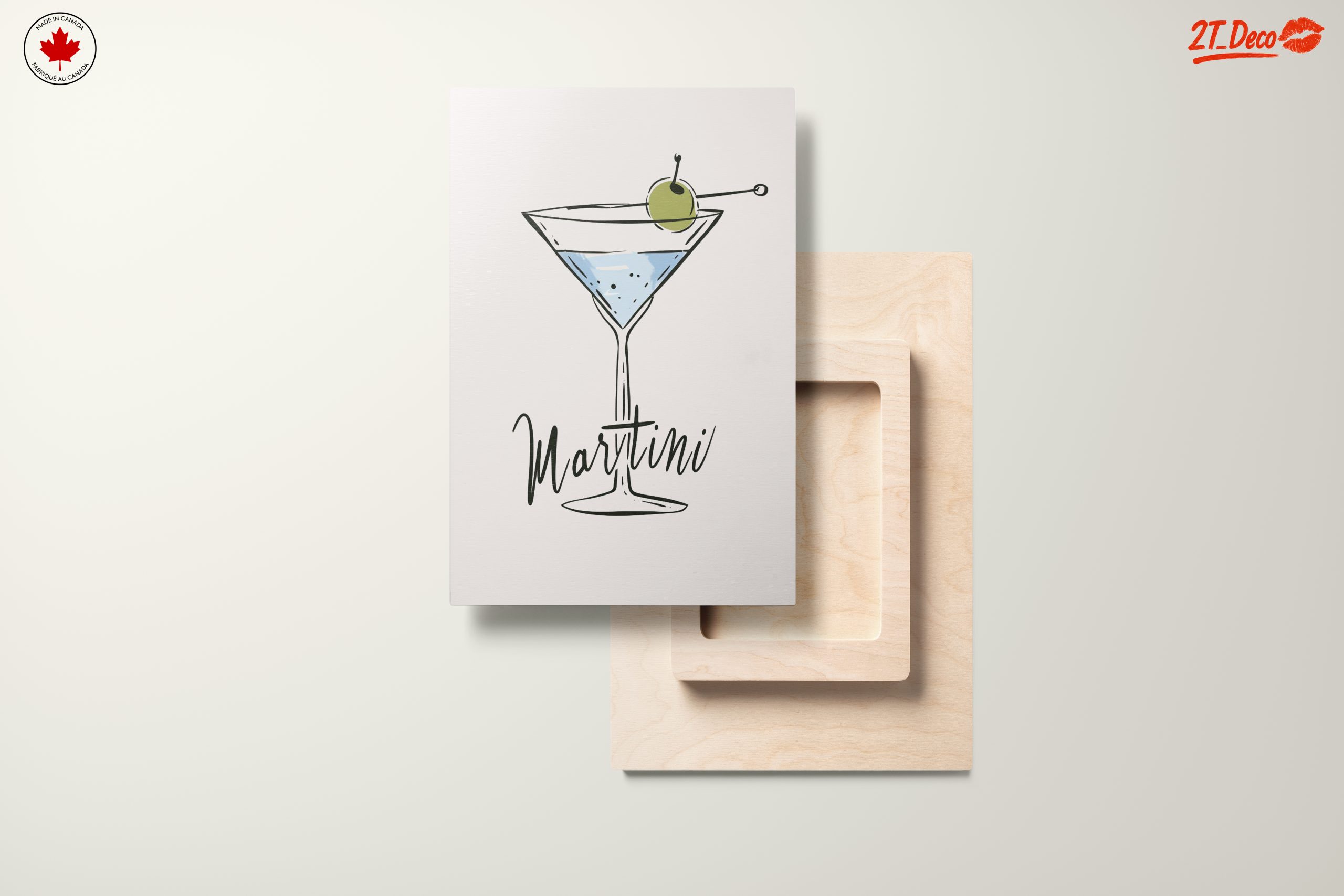 Stylized Cocktail Art with Martini - Image 11