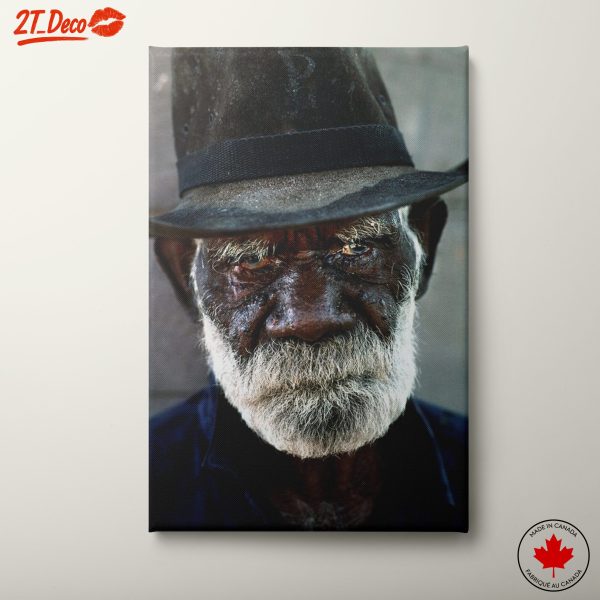 Portrait of an Elderly Man in Afro Art Style