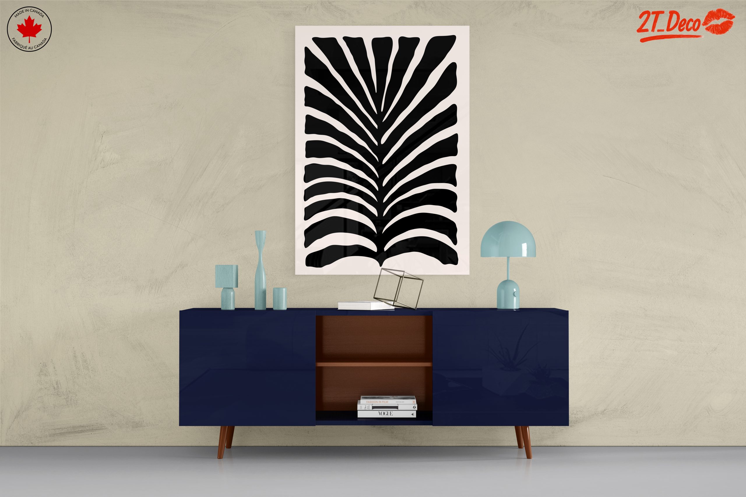 Stylish Black Botanical Art Print - Image 8