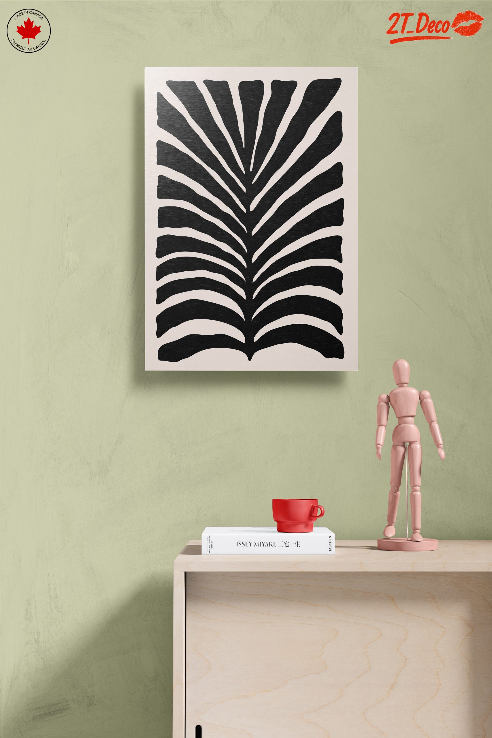 Stylish Black Botanical Art Print - Image 14