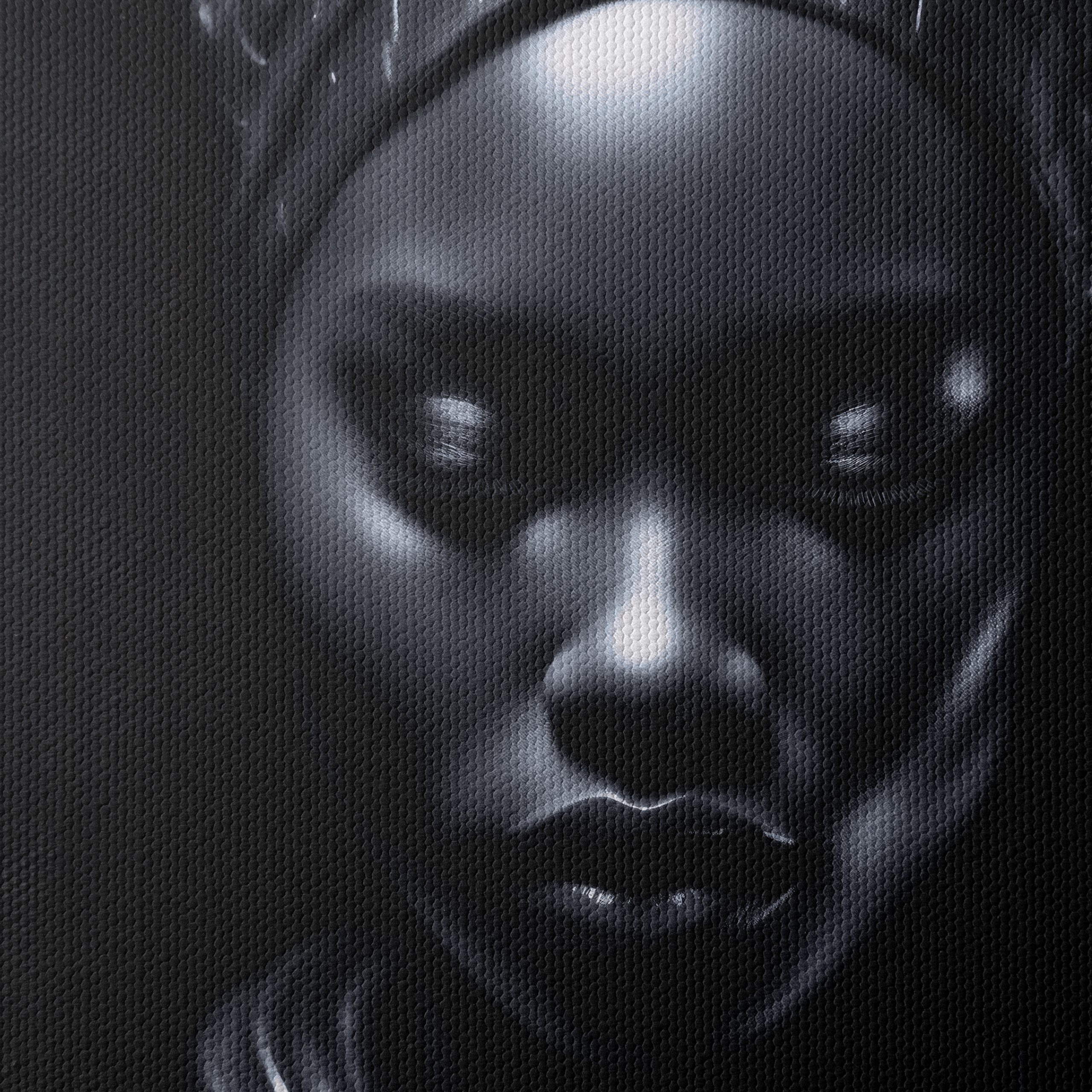 Stylized Afro Art Portrait in Dark Tones - Image 4