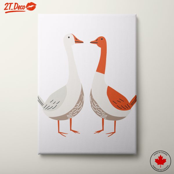 Charming Geese Illustration for Home Decor