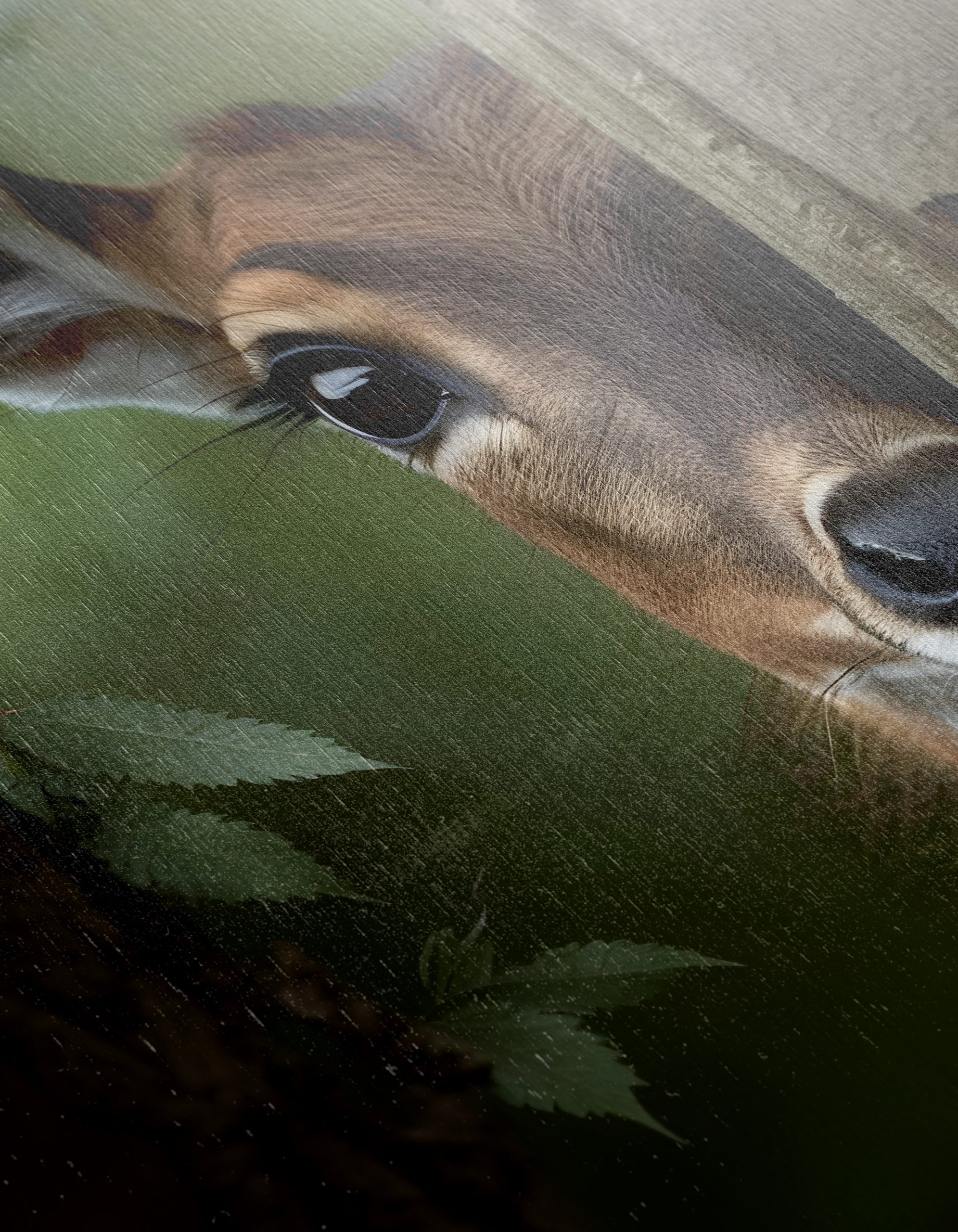 Deer Peeking Behind Tree - Image 12