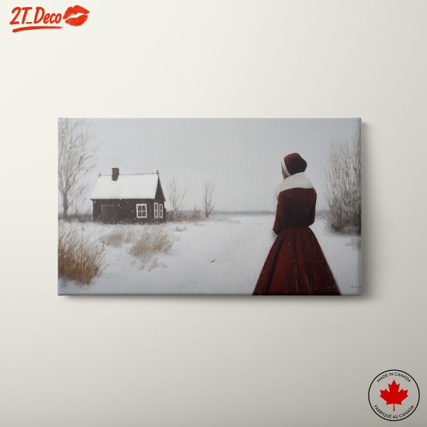 Serene Winter Landscape with Woman
