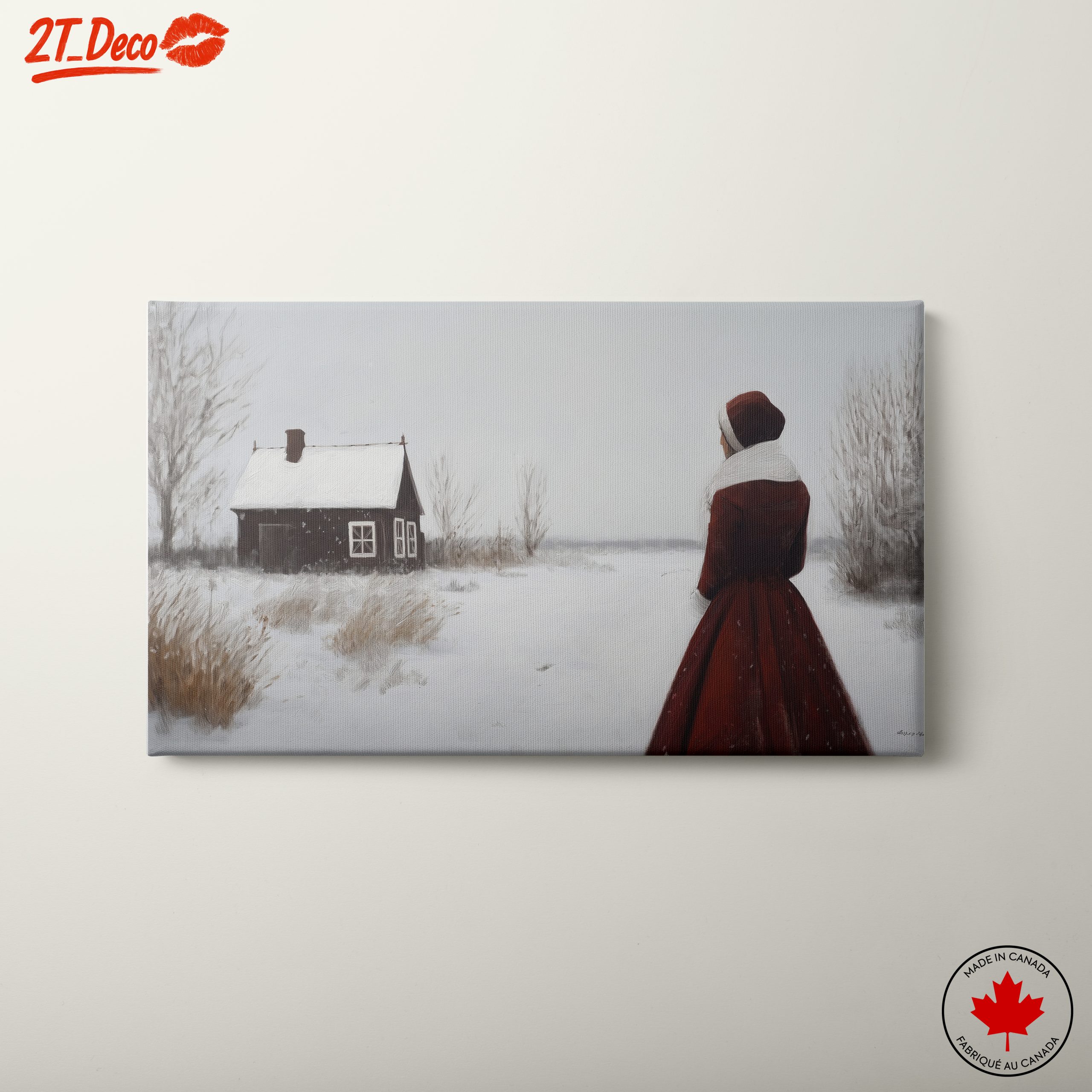 Serene Winter Landscape with Woman