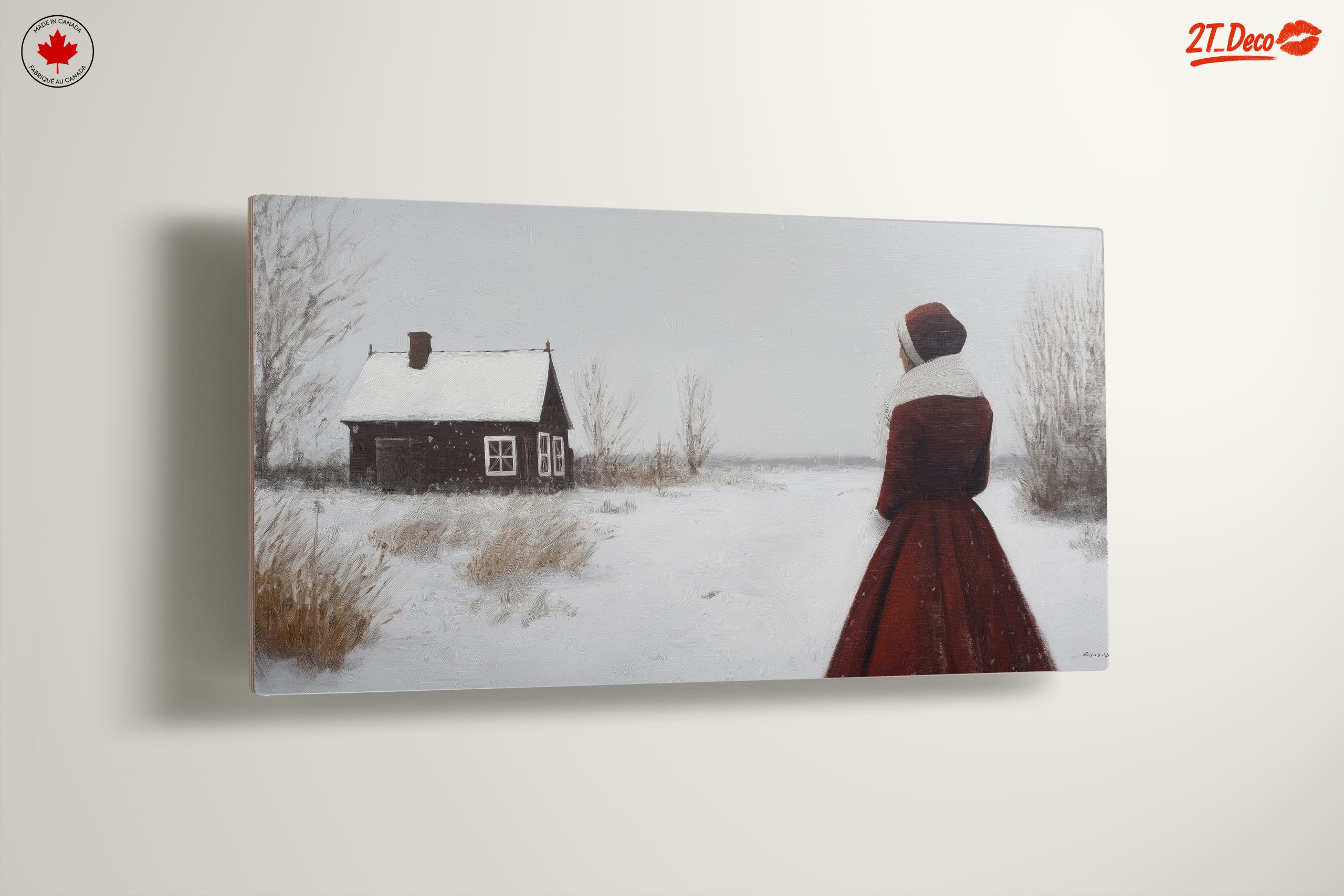 Serene Winter Landscape with Woman - Image 13