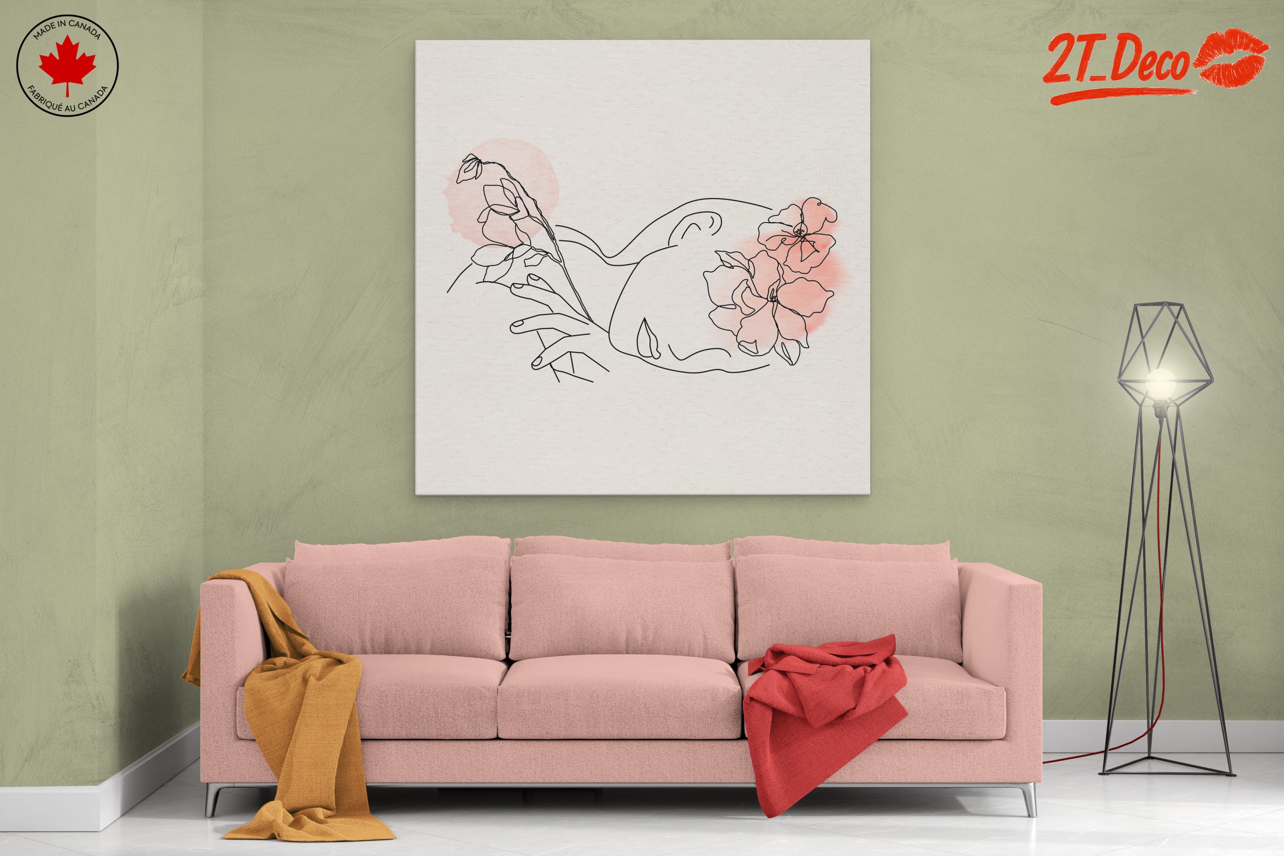 Minimalist Female Figure with Floral Elements 2 - Image 2