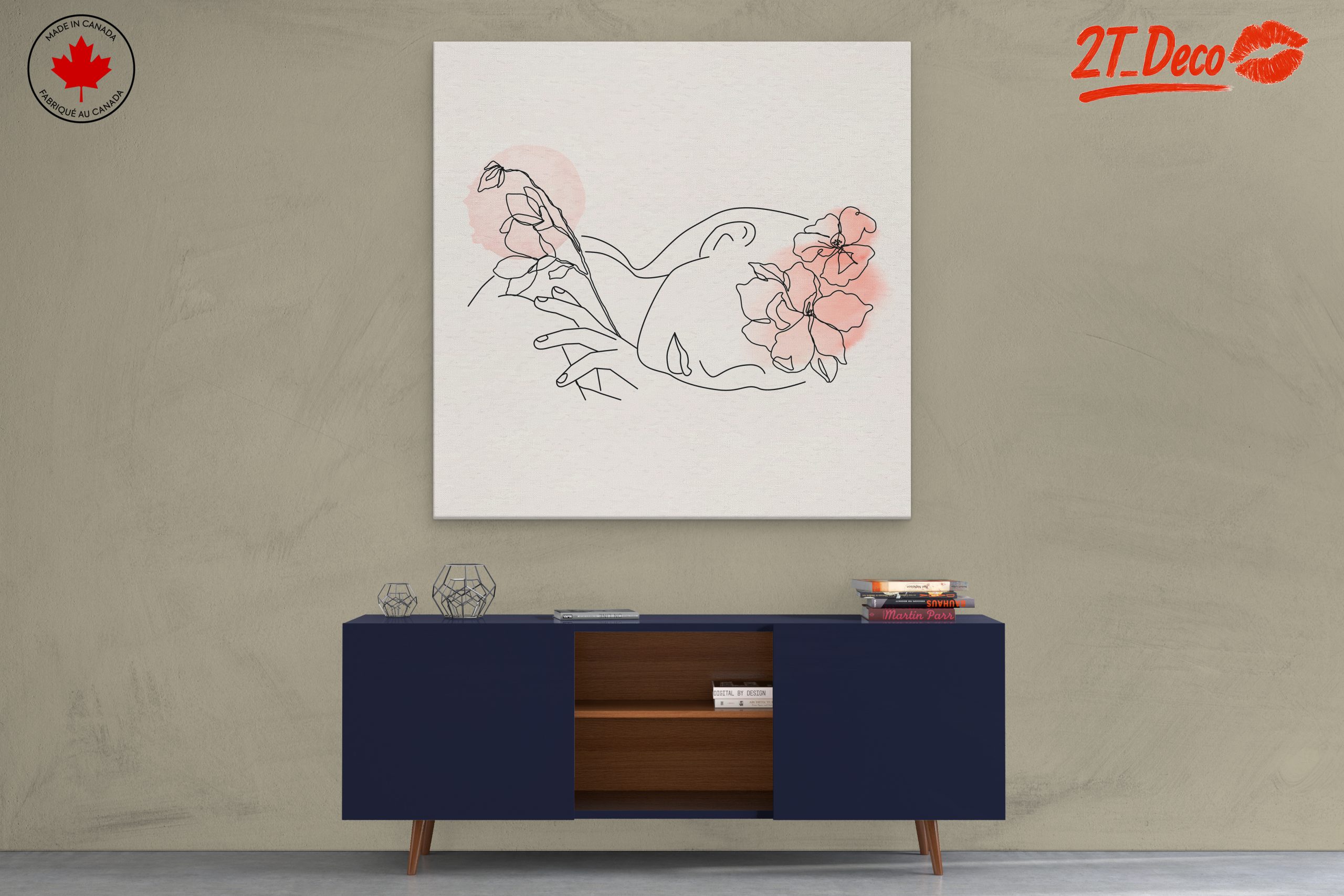 Minimalist Female Figure with Floral Elements 2 - Image 3