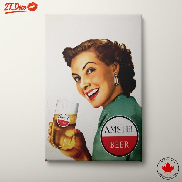 Vintage Amstel Beer Advertisement Art
