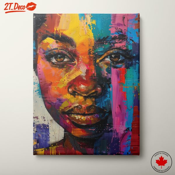 Vibrant Colorful Portrait Art for Home