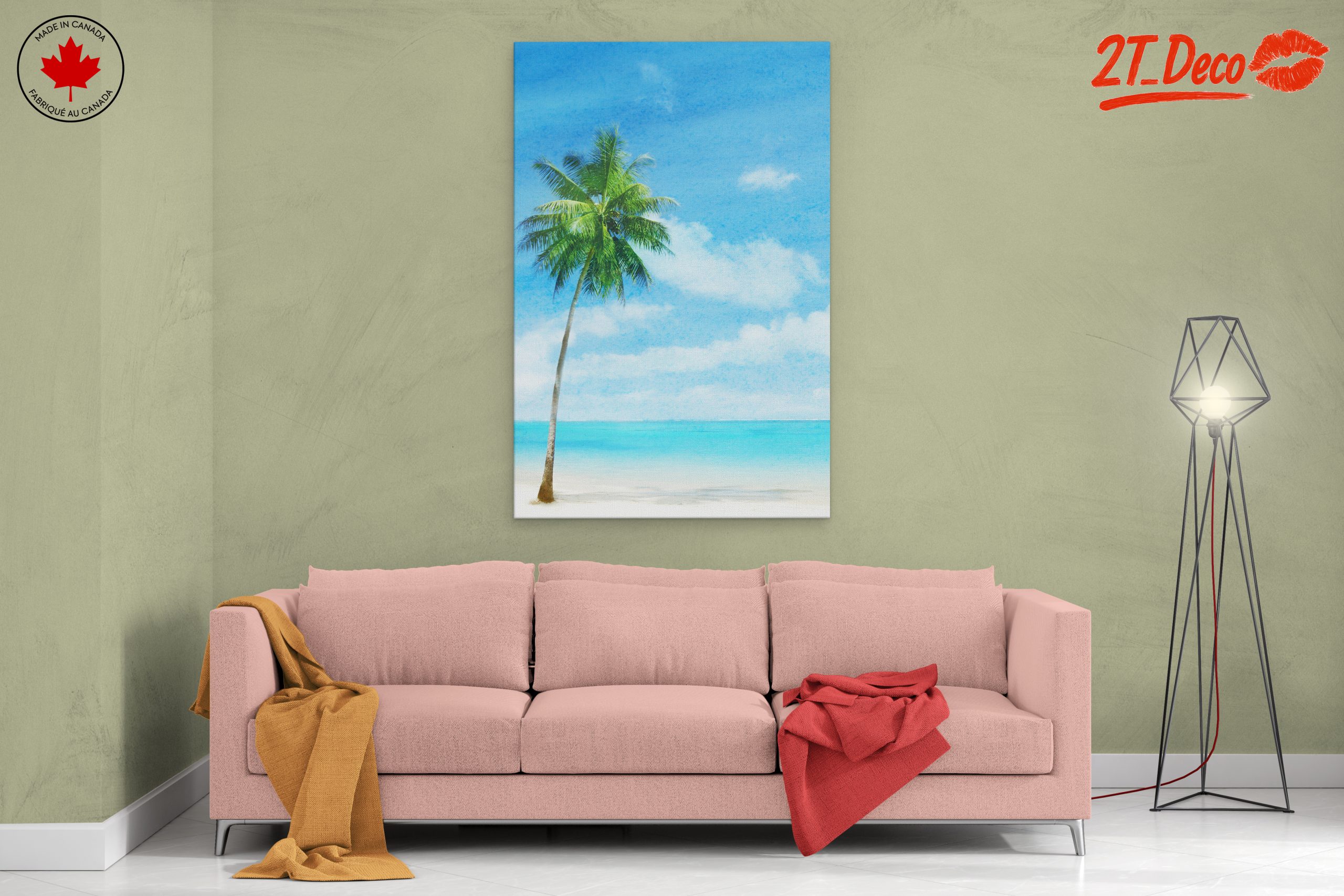 Palm Tree by the Beach Under Clear Blue Sky - Image 2