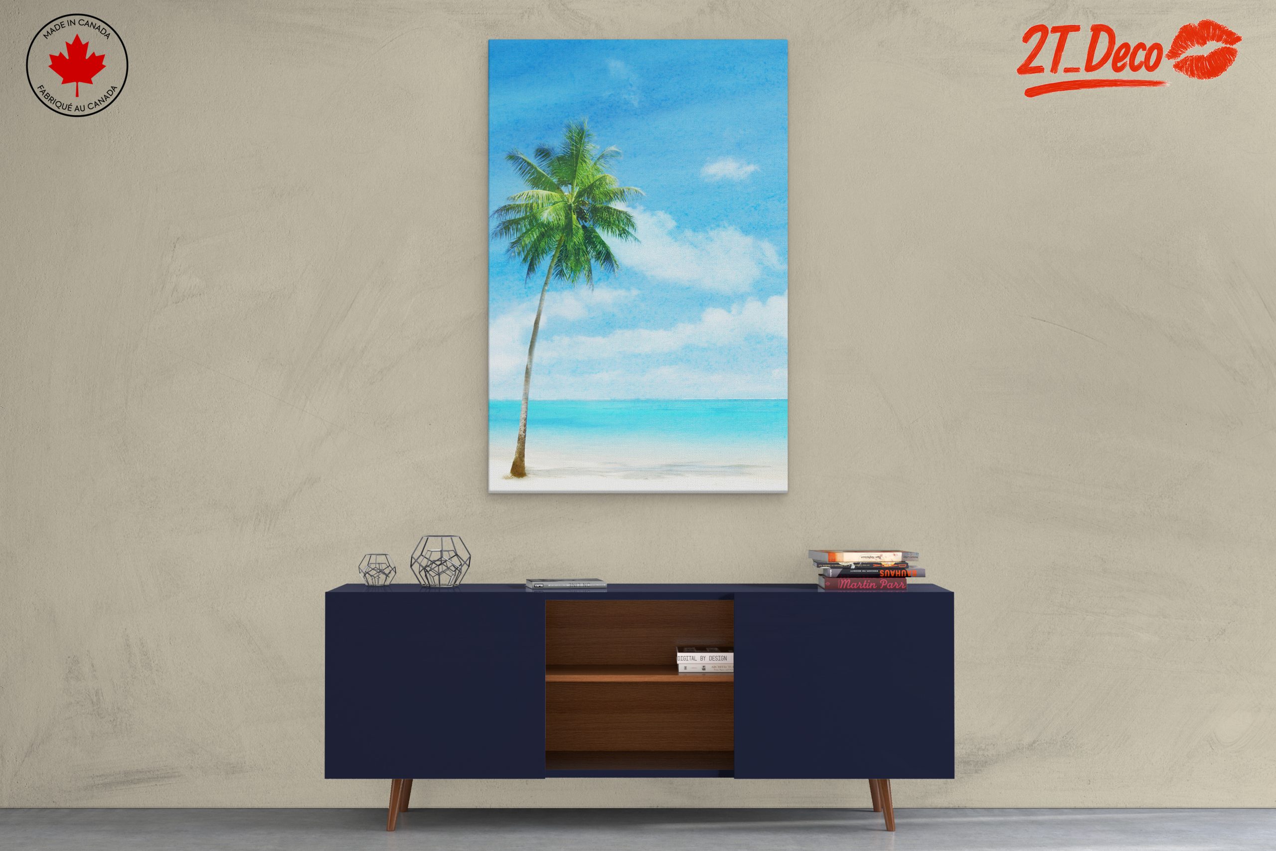 Palm Tree by the Beach Under Clear Blue Sky - Image 3