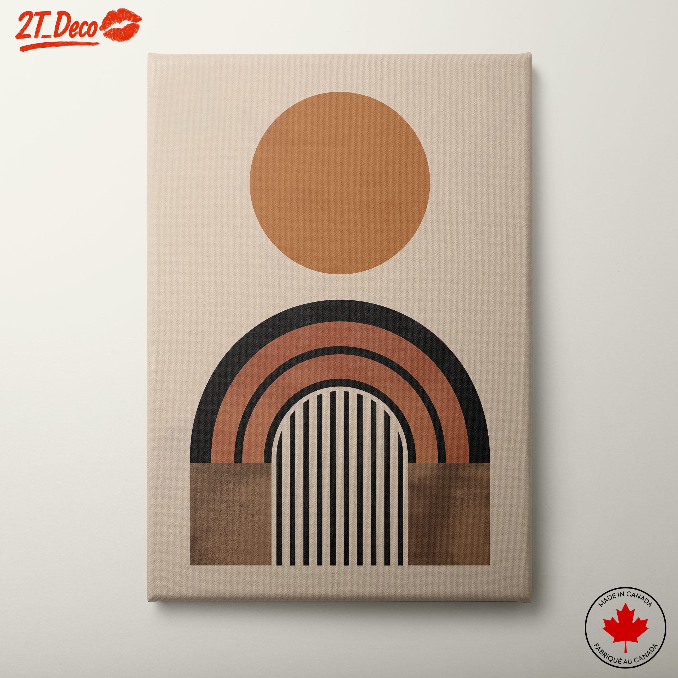 Modern Abstract Art with Geometric Elements