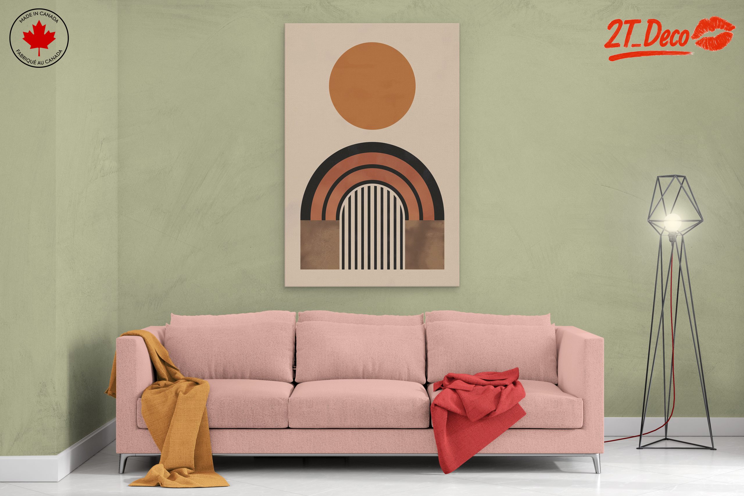 Modern Abstract Art with Geometric Elements - Image 2