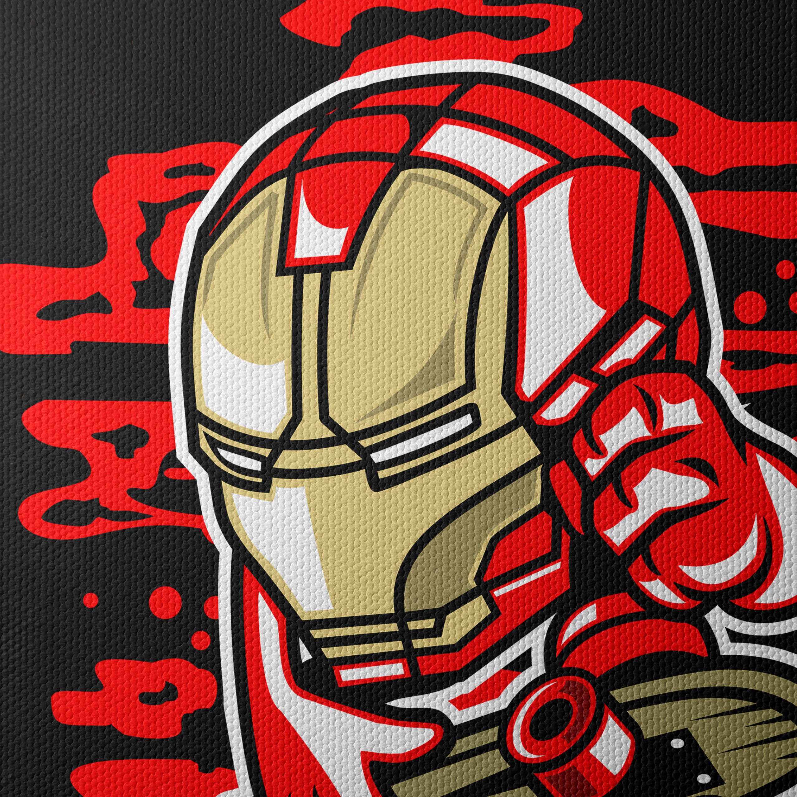 Stylized Iron Man Skateboarding Art - Image 4