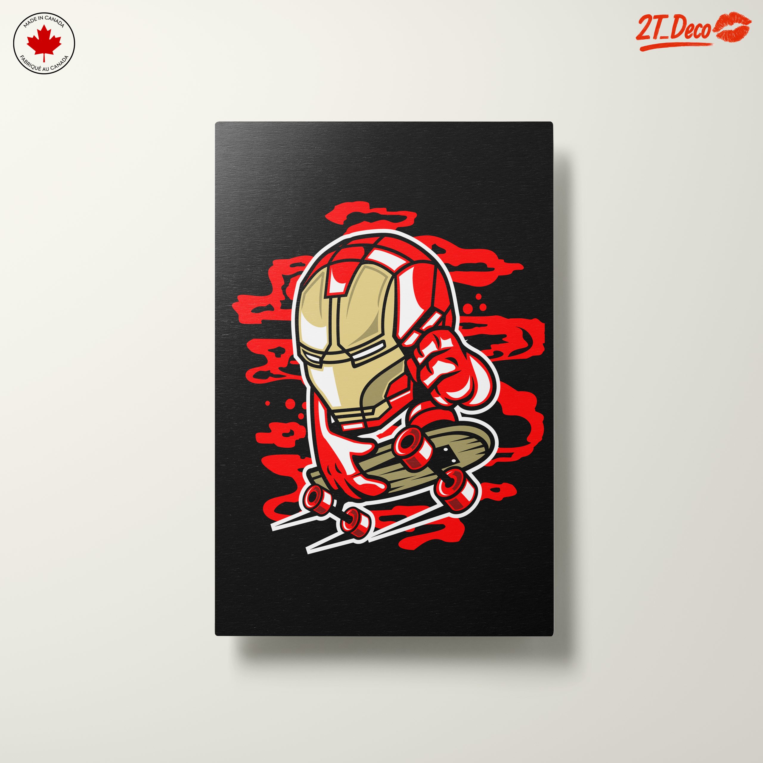 Stylized Iron Man Skateboarding Art - Image 10