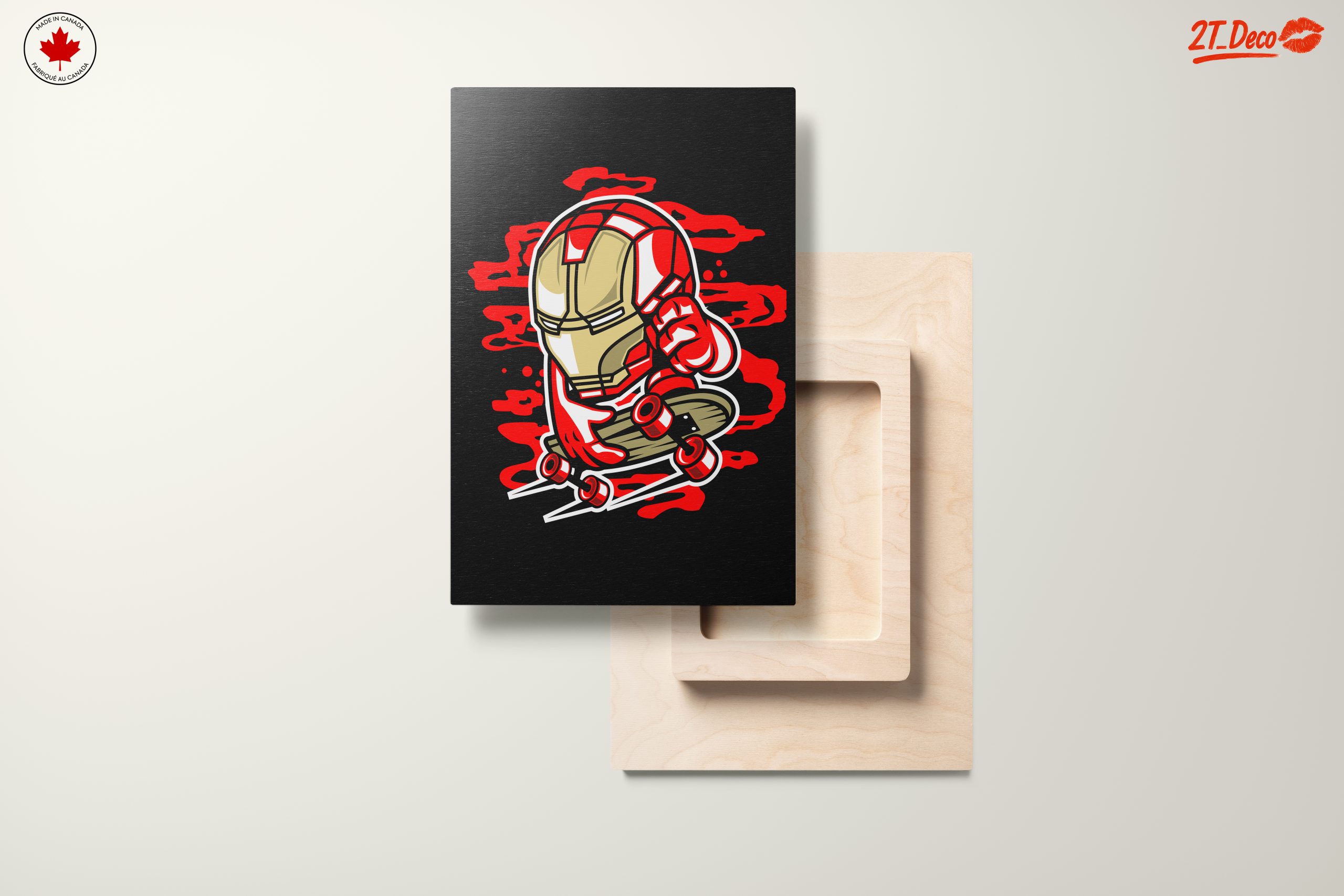 Stylized Iron Man Skateboarding Art - Image 11