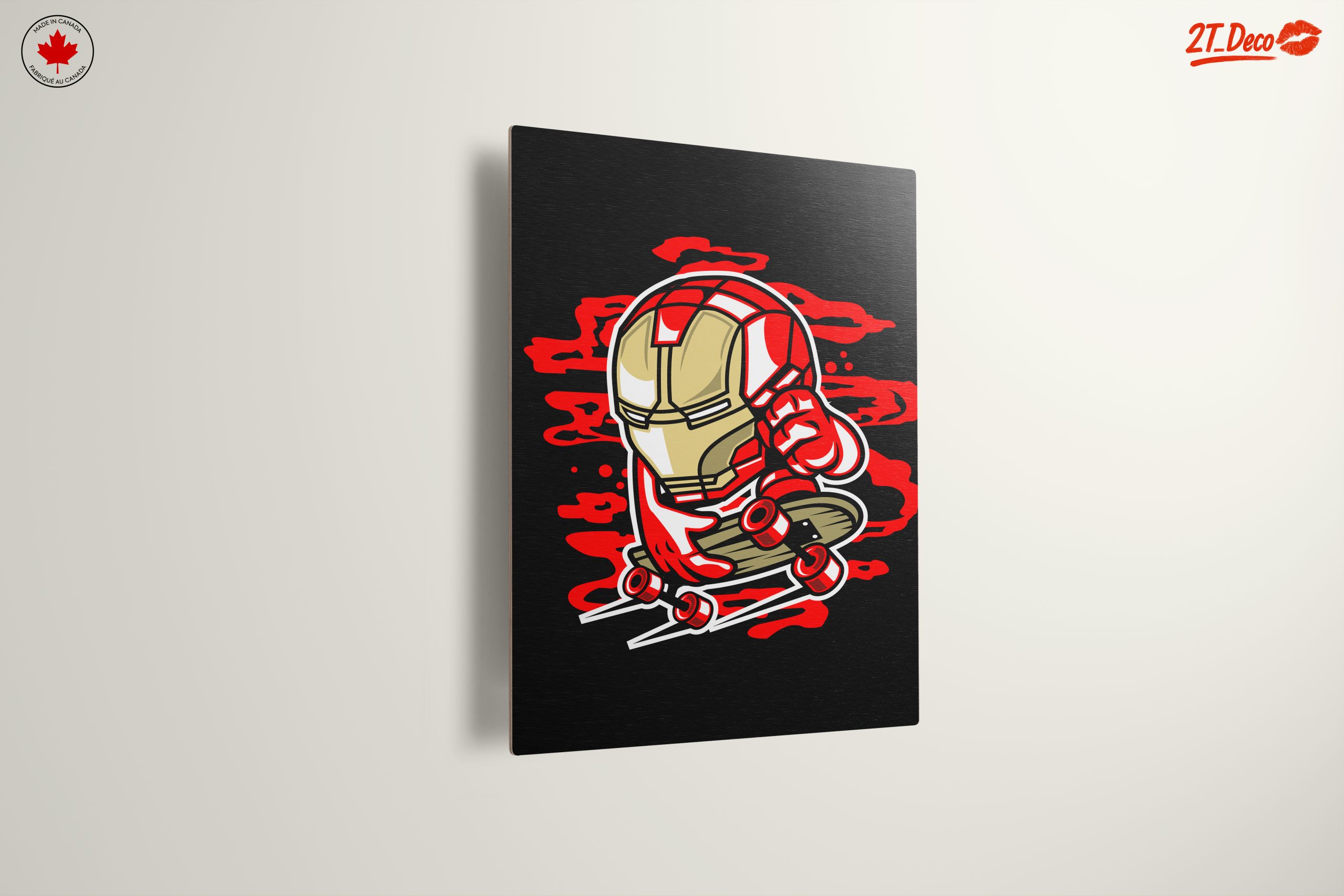 Stylized Iron Man Skateboarding Art - Image 13