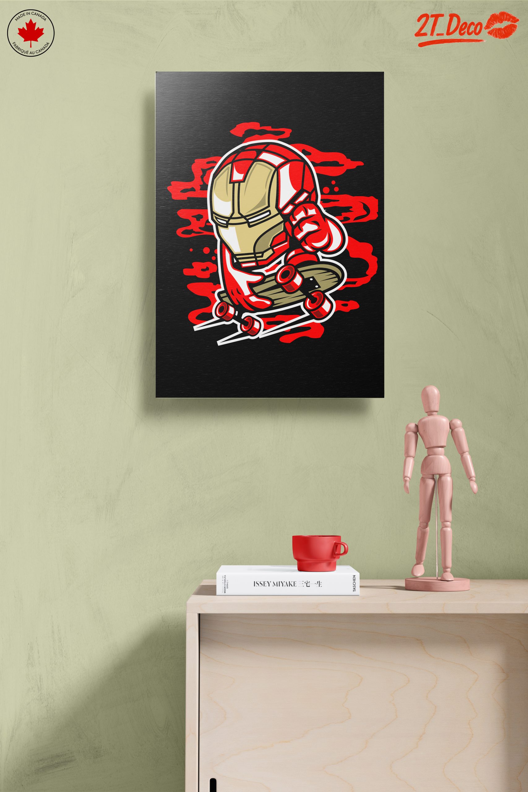 Stylized Iron Man Skateboarding Art - Image 14