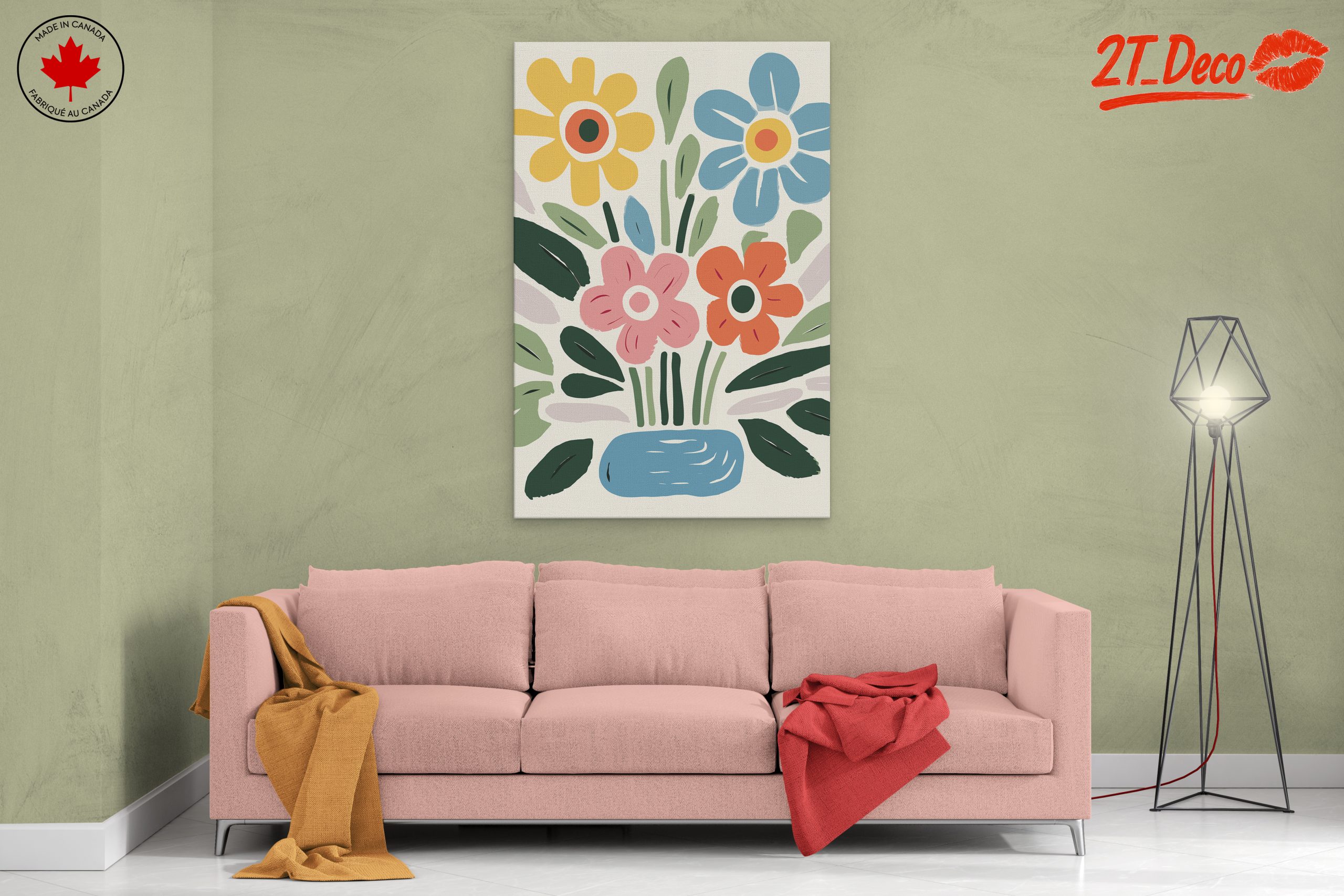 Colorful Botanical Flower Arrangement Art - Image 2