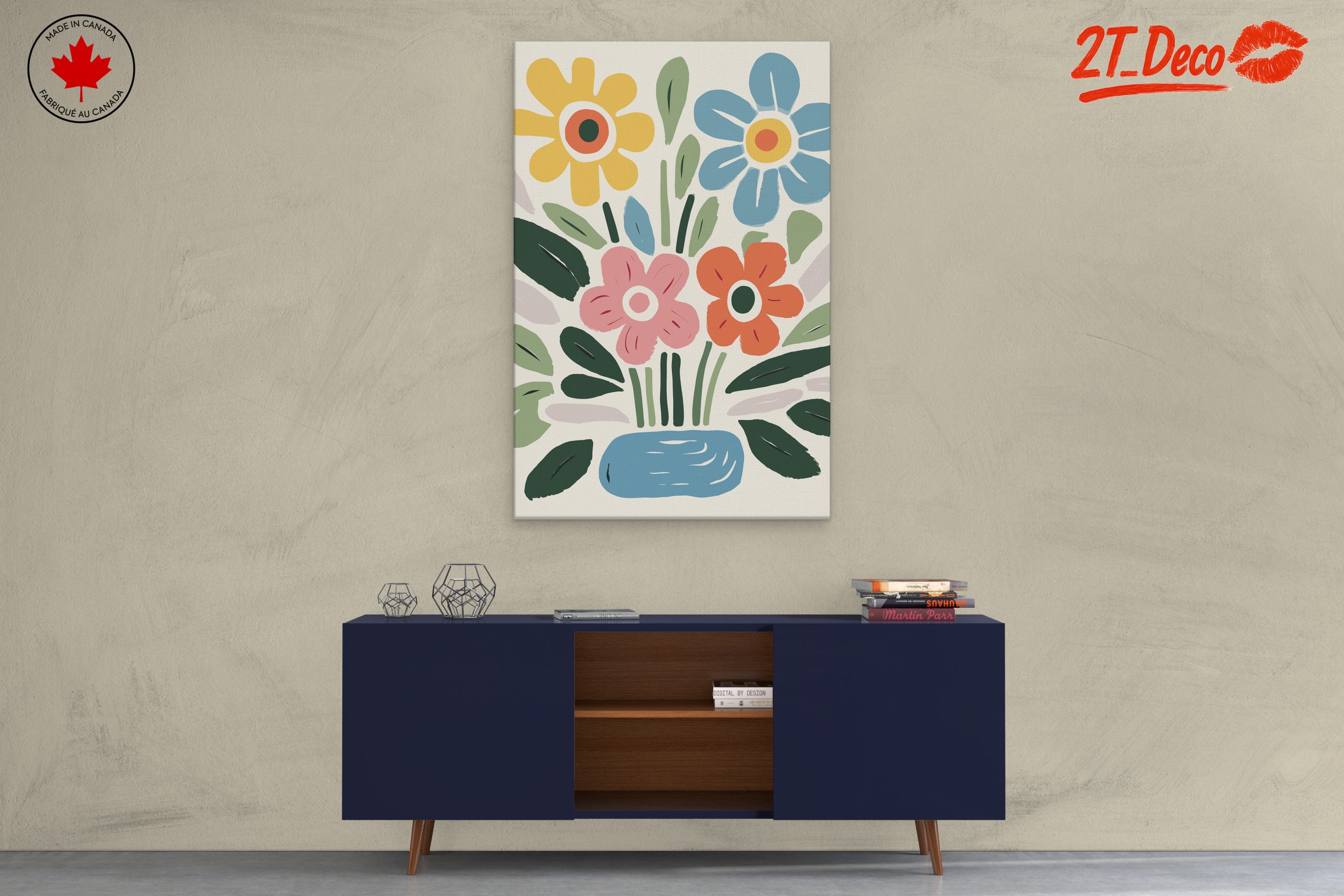Colorful Botanical Flower Arrangement Art - Image 3