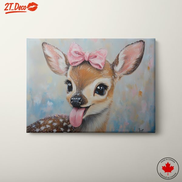 Adorable Artistic Deer with Bow