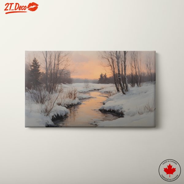 Serene Winter Landscape with River