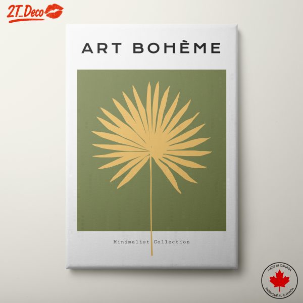Minimalist Botanical Artwork with Palm Leaf