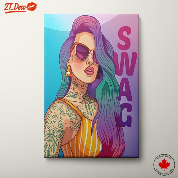 Stylish Urban Pop Art Portrait of a Woman