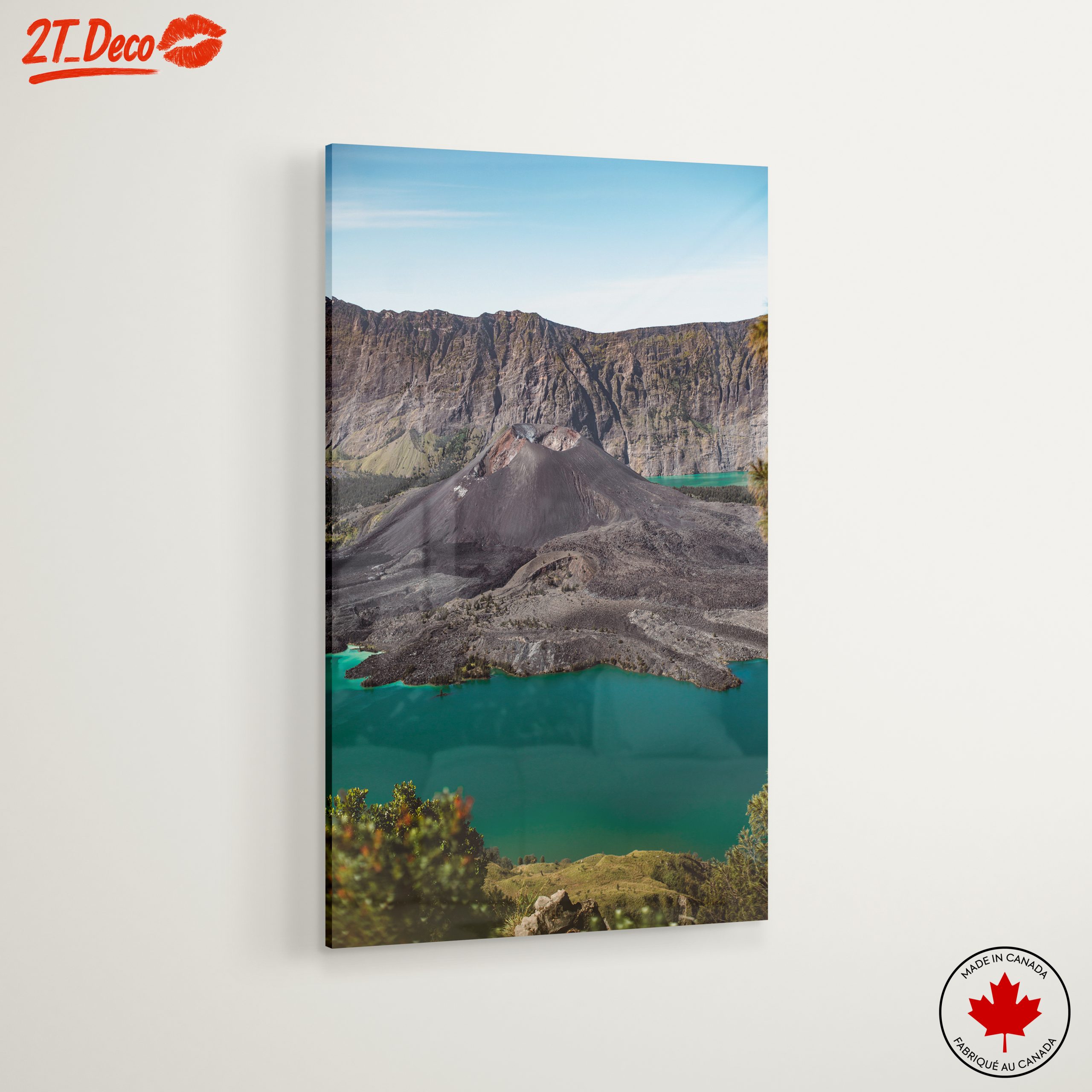 Stunning Volcano Landscape Overlooking Turquoise Lake - Image 6