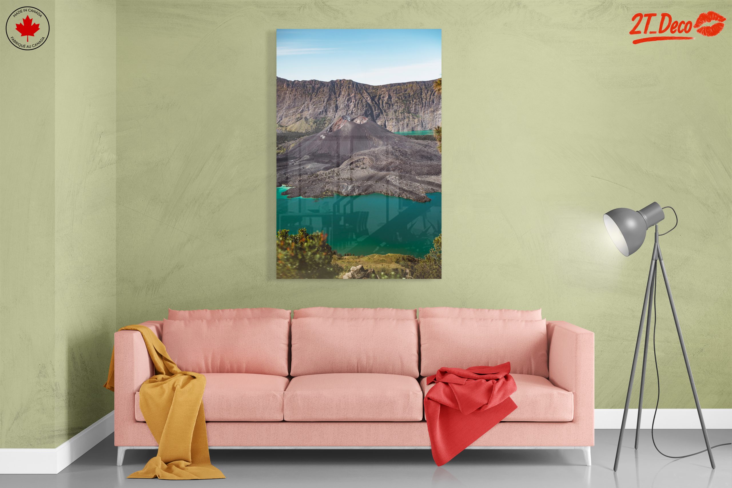 Stunning Volcano Landscape Overlooking Turquoise Lake - Image 7