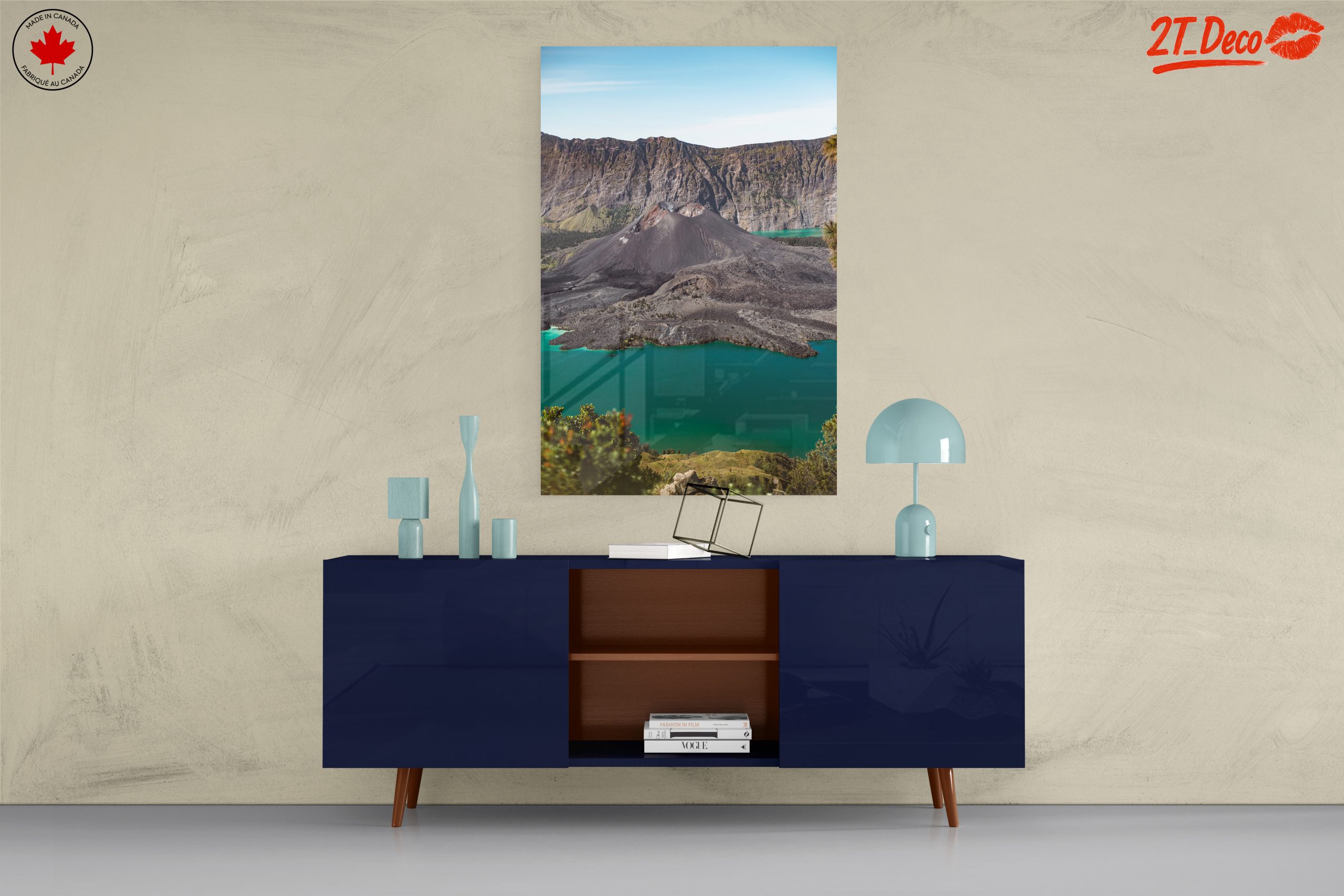 Stunning Volcano Landscape Overlooking Turquoise Lake - Image 8