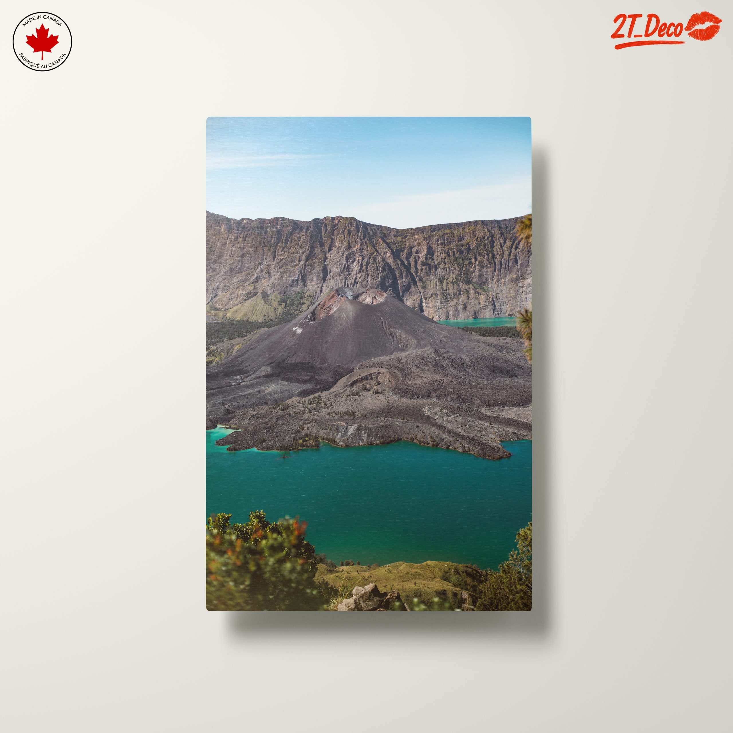 Stunning Volcano Landscape Overlooking Turquoise Lake - Image 10