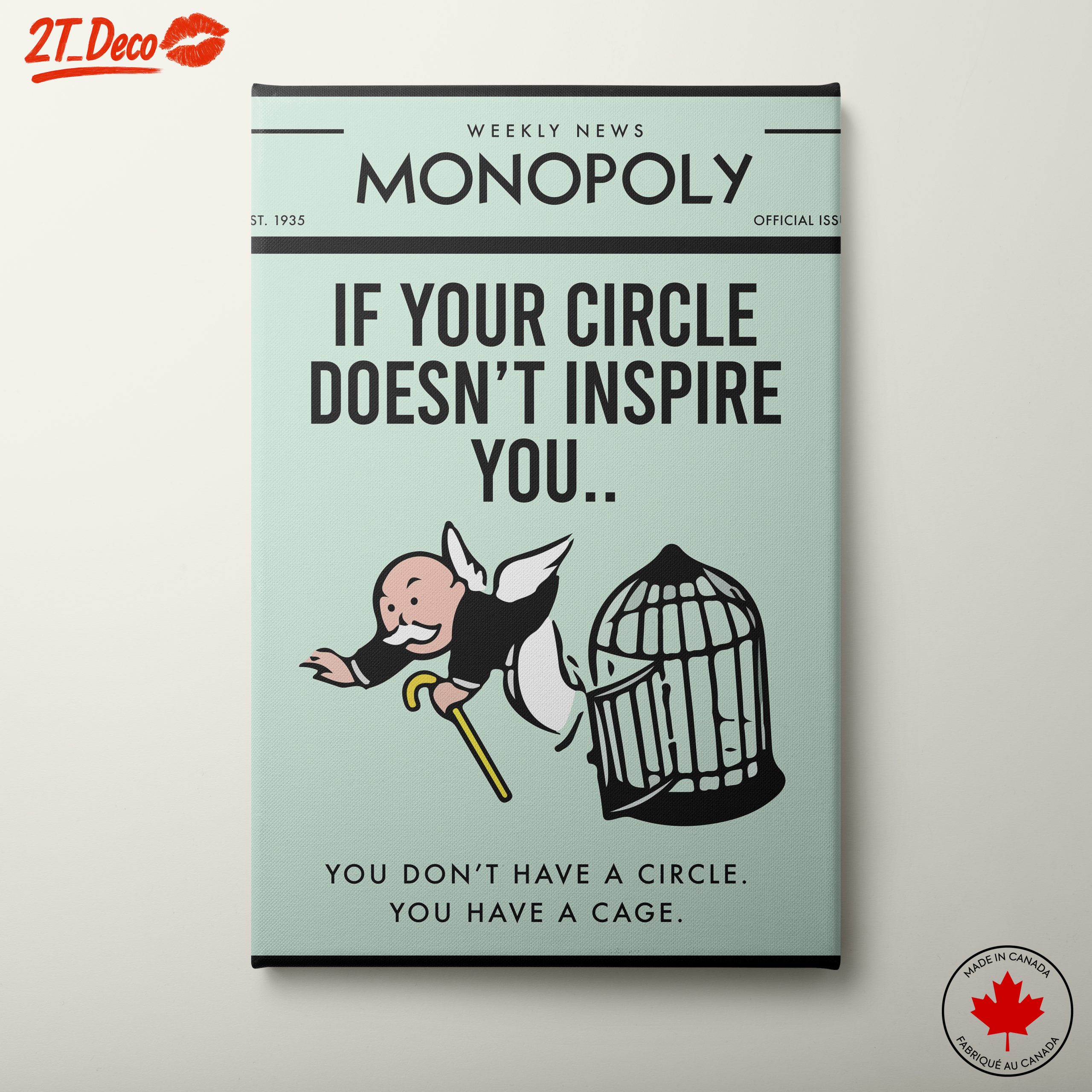 Inspirational Aesthetic Poster Featuring Monopoly