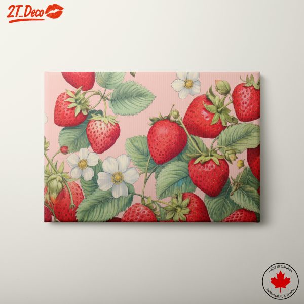 Vibrant Strawberry Abstract Art 2
