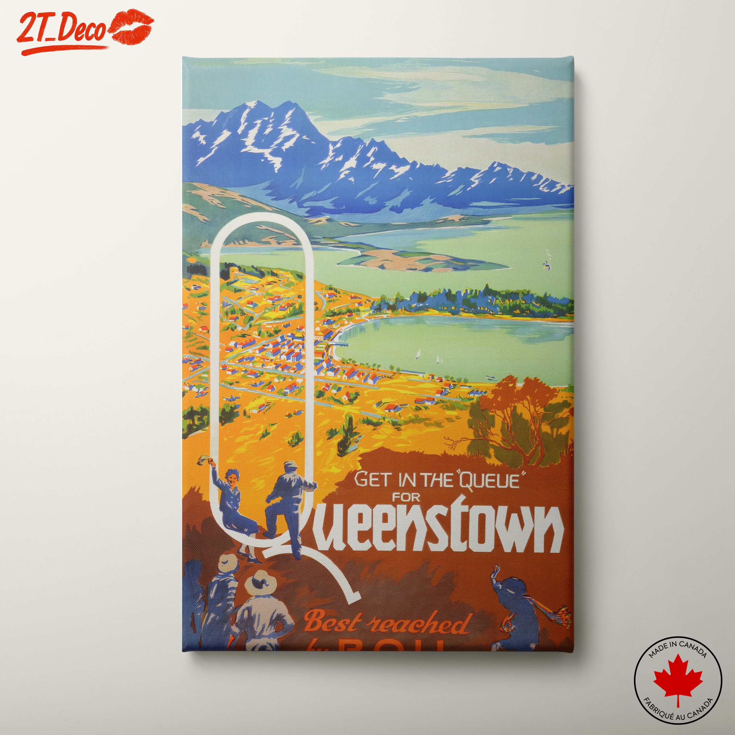 Colorful Queenstown Landscape Art
