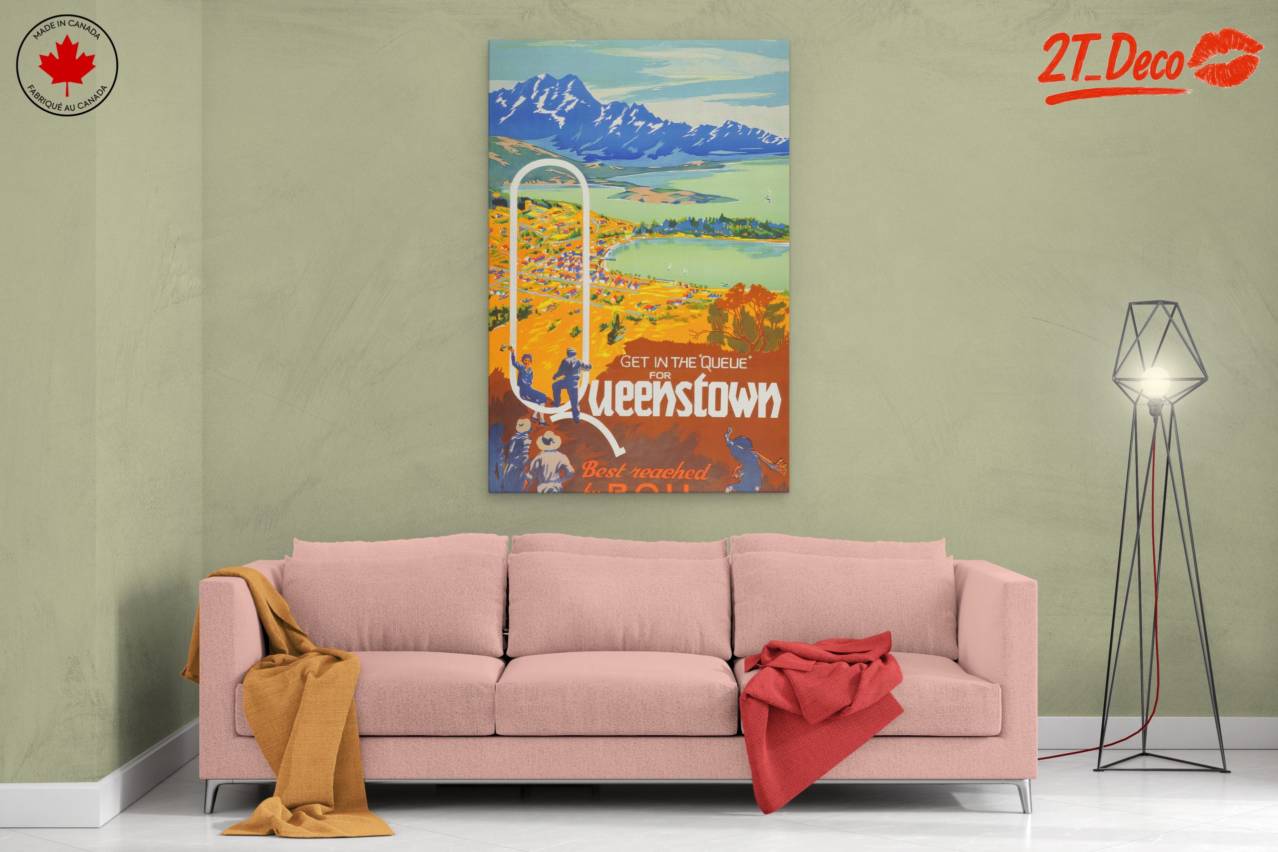 Colorful Queenstown Landscape Art - Image 2