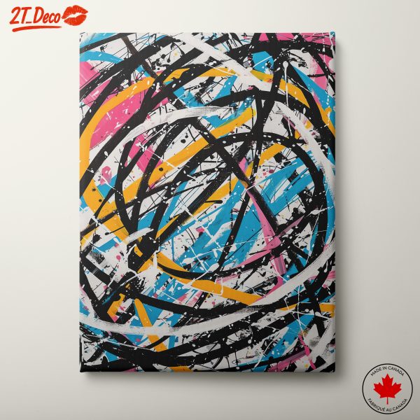 Vibrant Abstract Lines Composition
