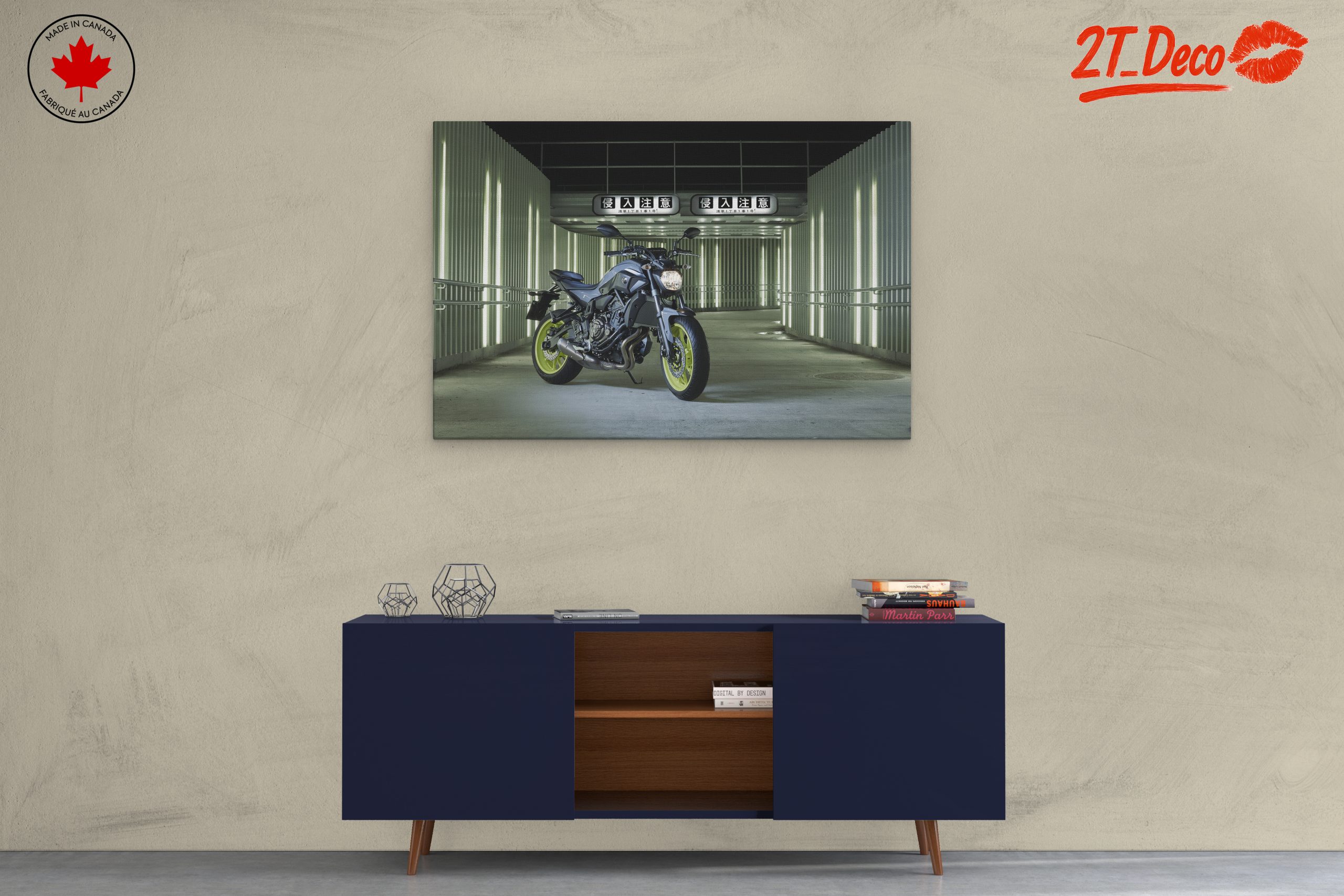 Stylish Motorcycle in Urban Alley - Image 3