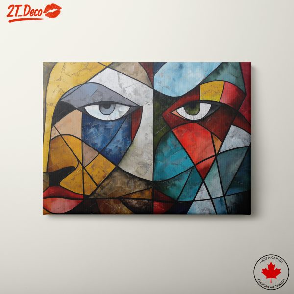 Vibrant Abstract Faces Art