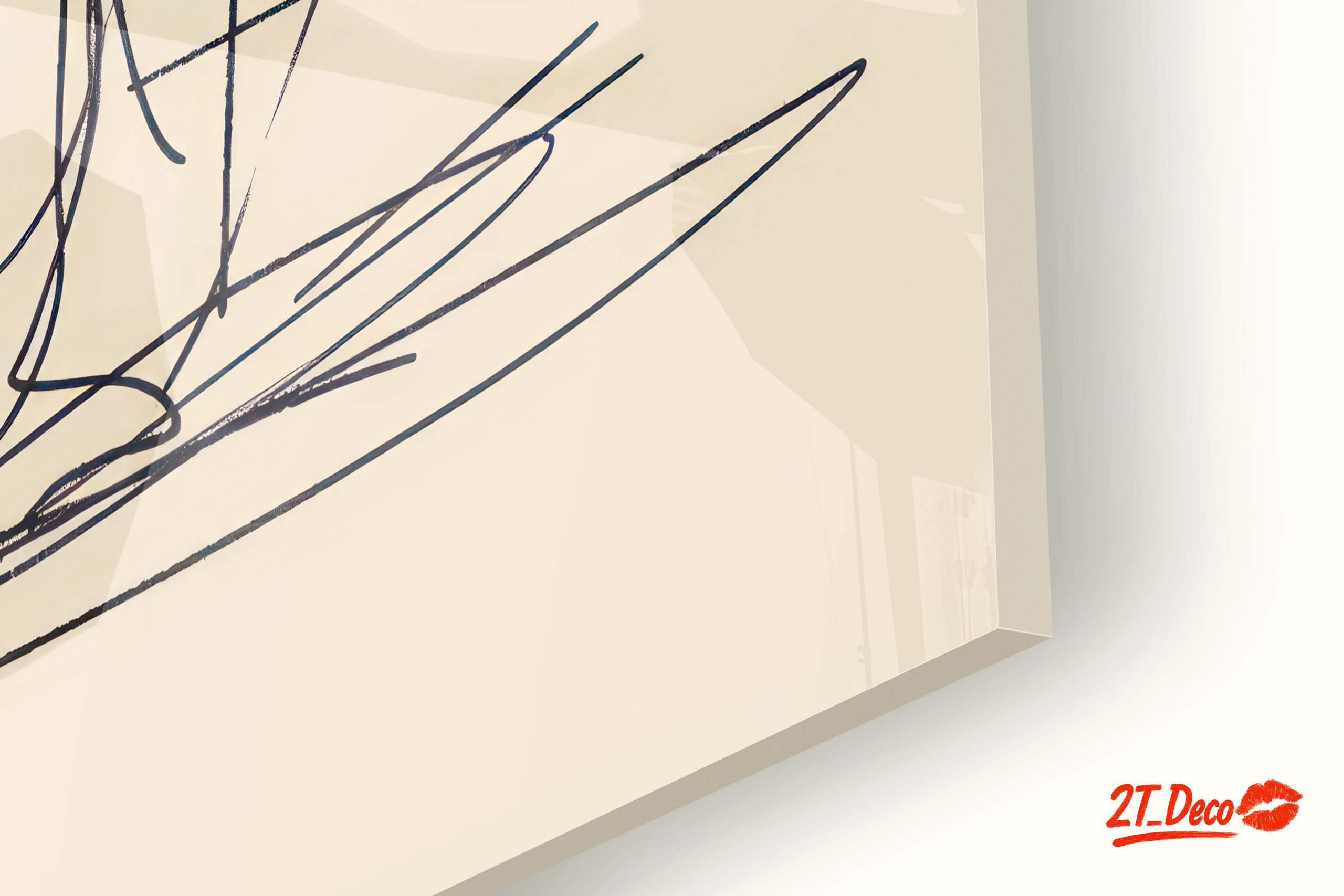 Minimalist Abstract Couple Embrace Art - Image 9