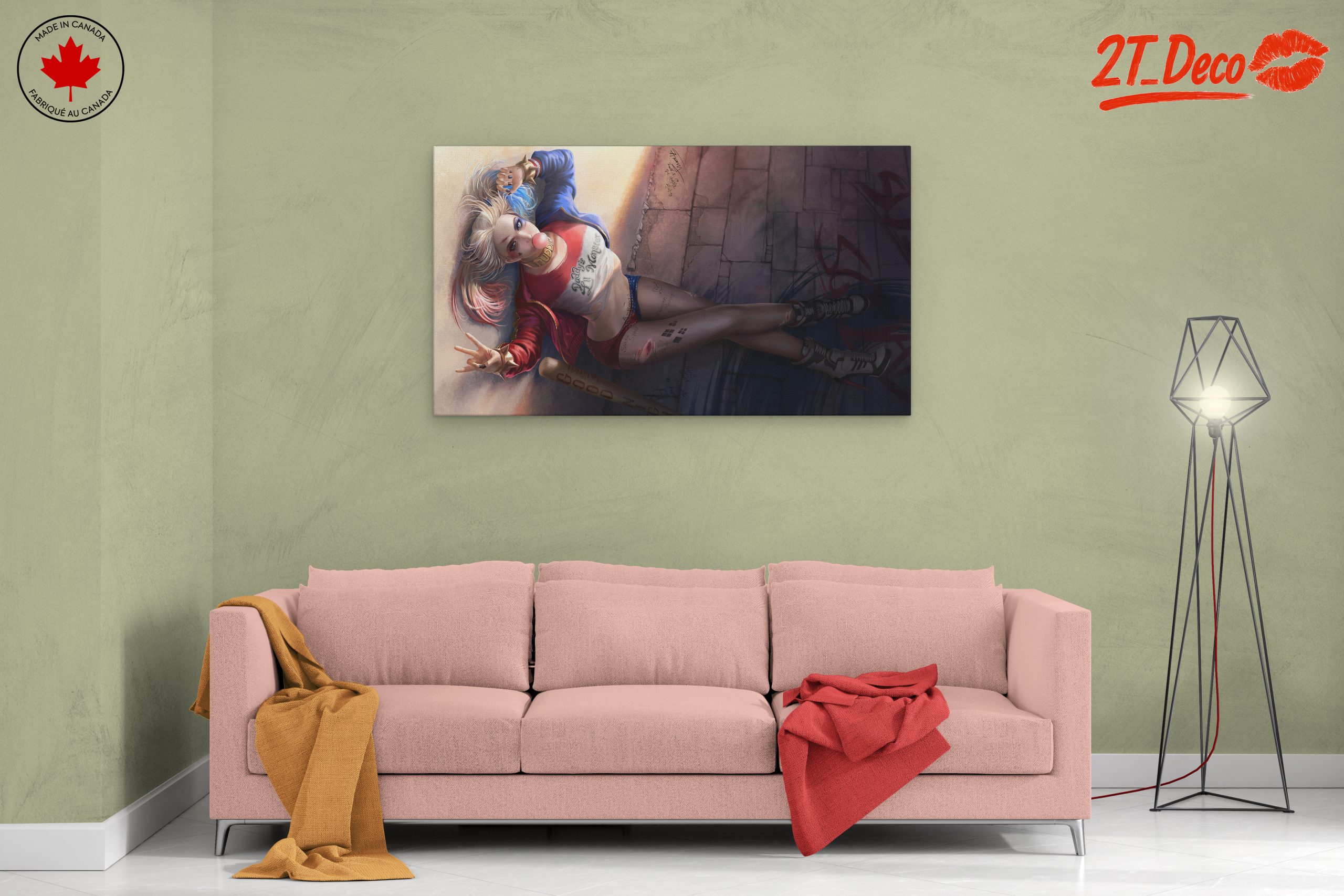 Harley Quinn Wall Art Featuring Colorful Character Design - Image 2