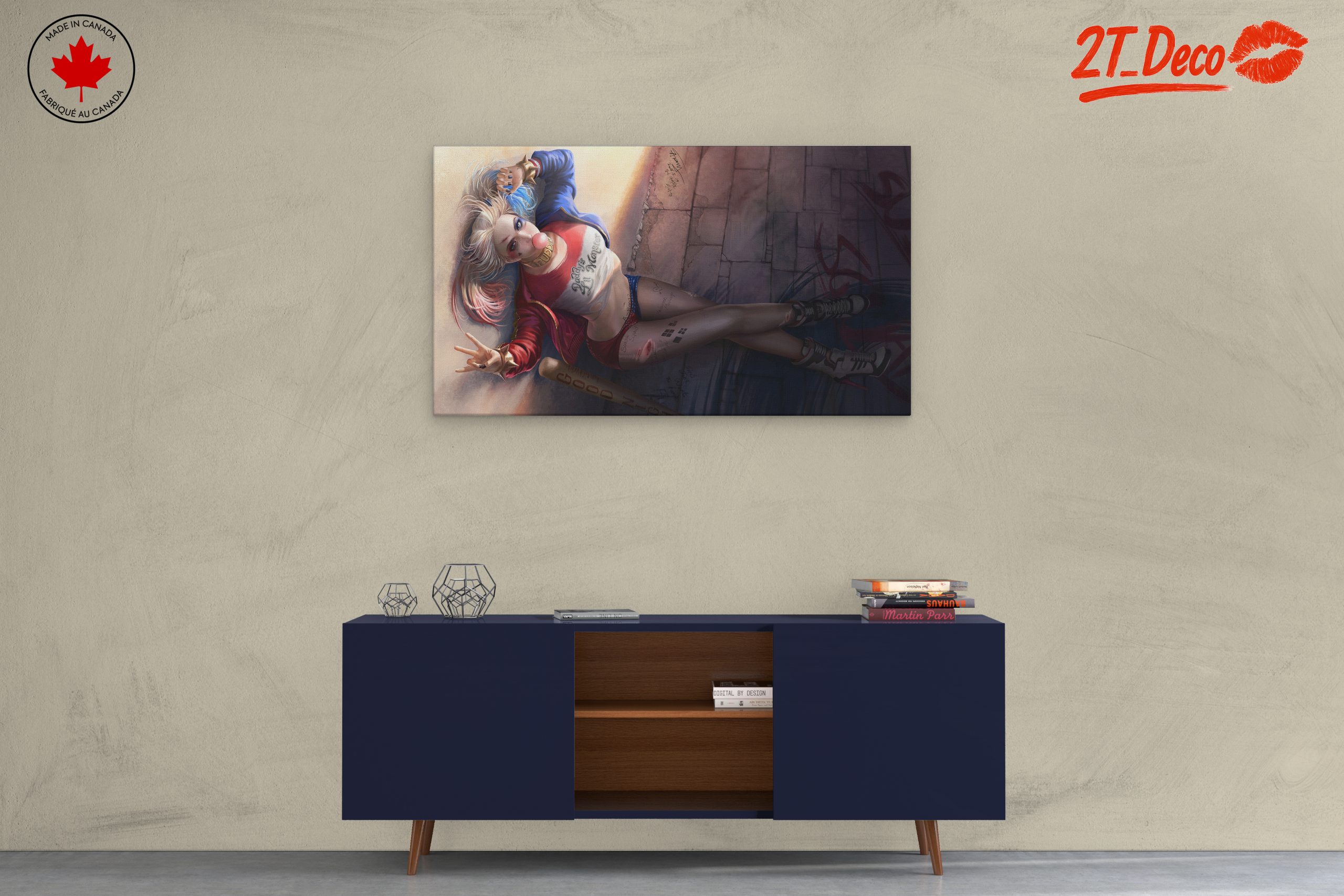 Harley Quinn Wall Art Featuring Colorful Character Design - Image 3