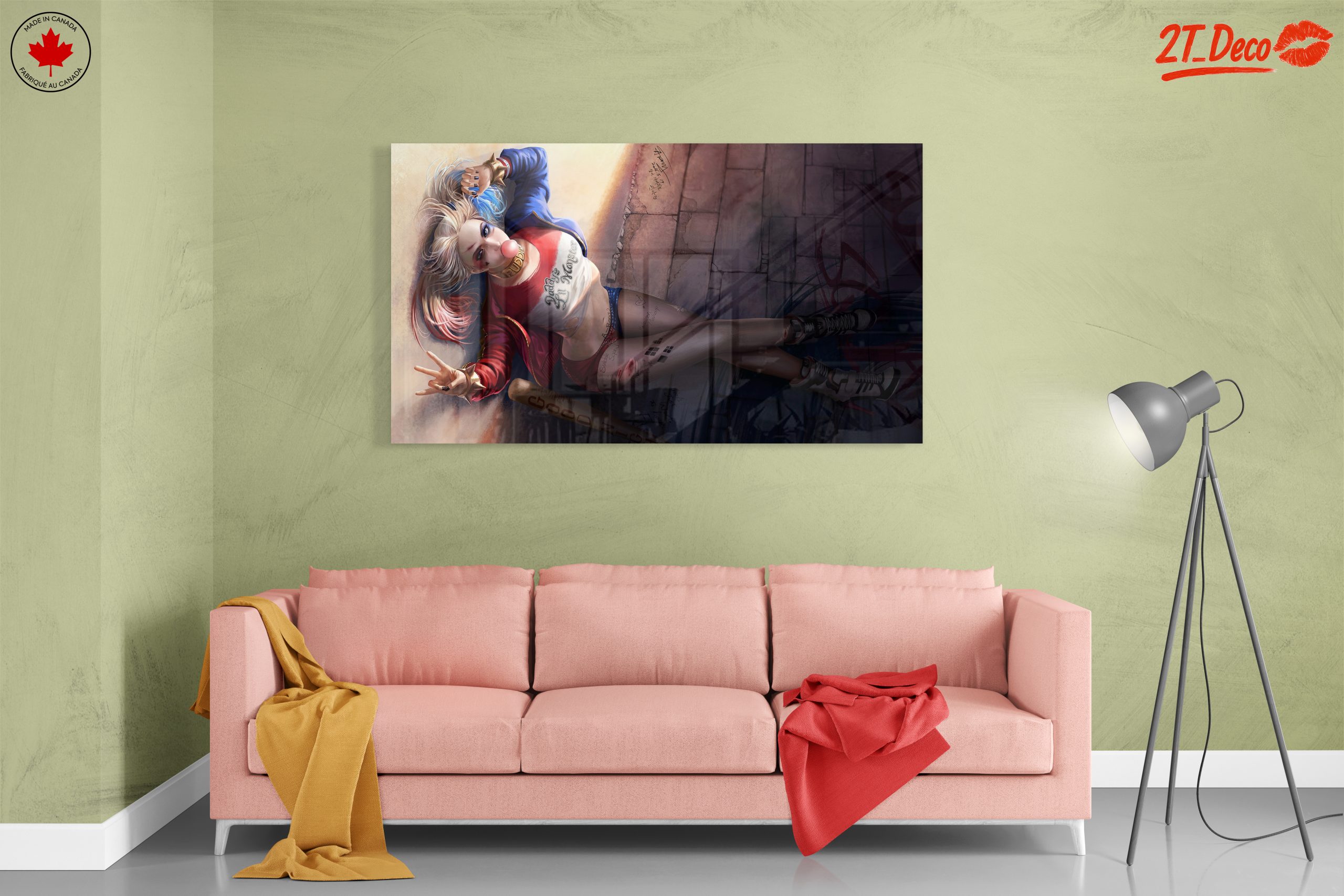 Harley Quinn Wall Art Featuring Colorful Character Design - Image 7