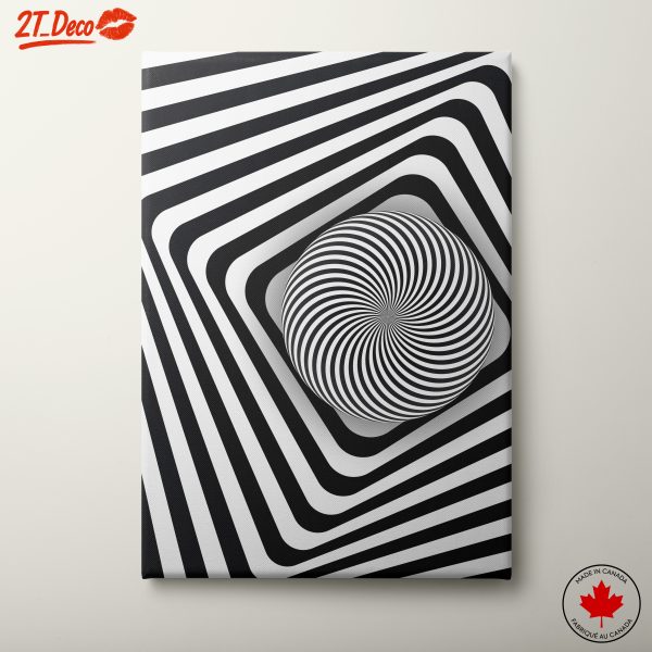 Black and White Abstract Optical Art
