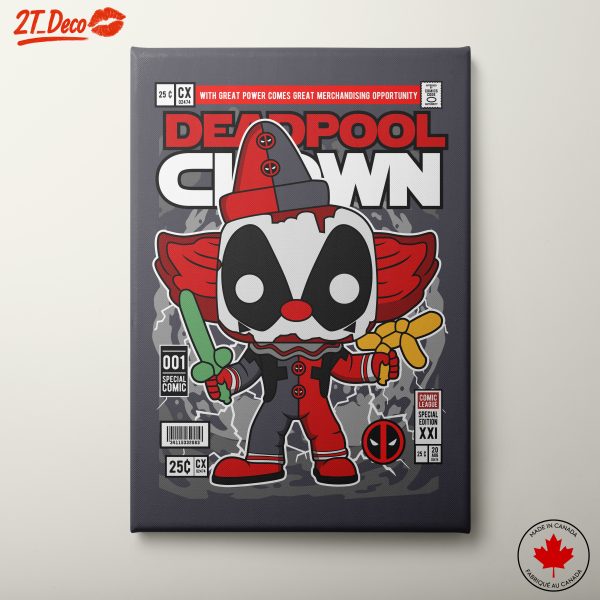 Deadpool Clown Art for Comic Fans