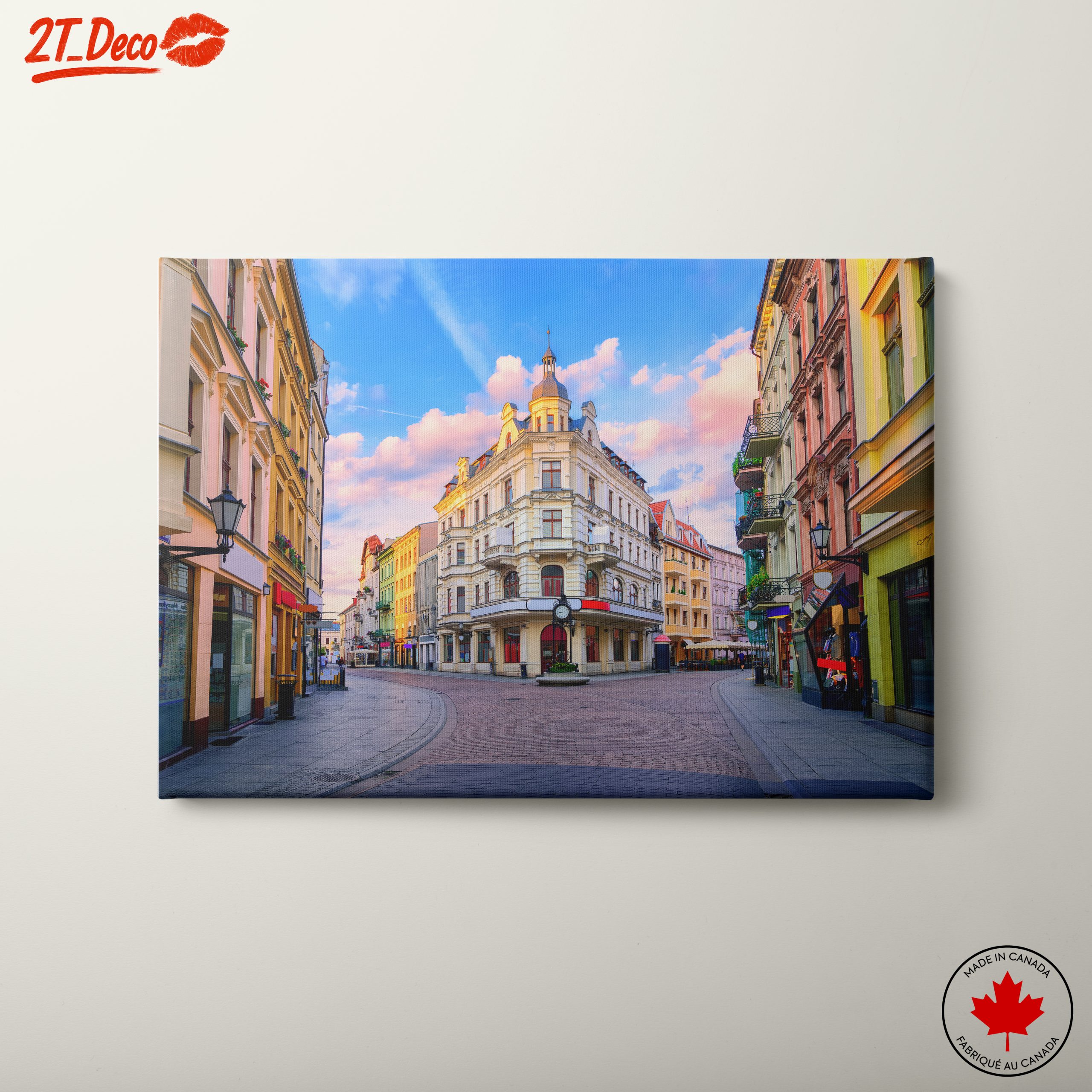 Charming Urban Streetscape at Sunset